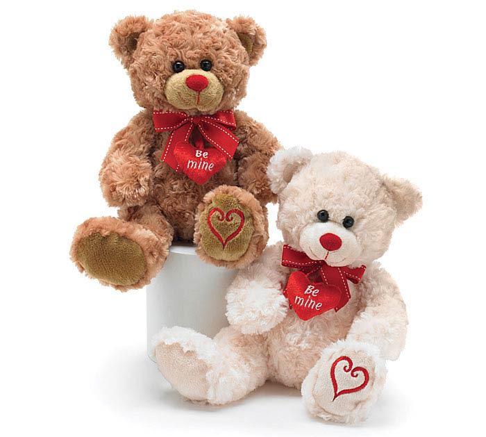 10" PLUSH BROWN/CREAM BE MINE BEAR ASTD - 10" PLUSH BROWN/CREAM BE MINE BEAR ASTD
