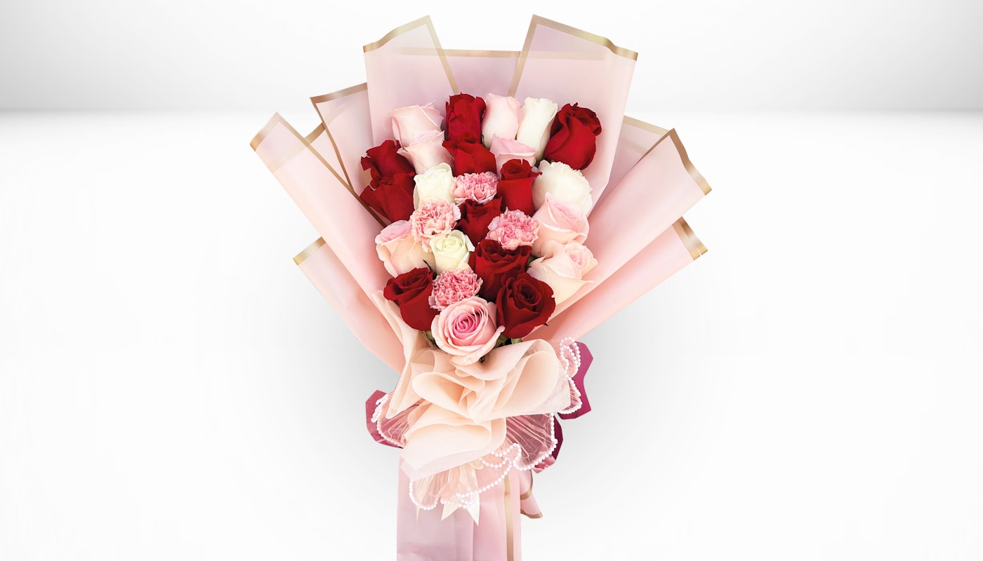Sweet Blosson Mix Flowers - 20 Roses &amp; Mix Standard  40 Roses &amp; Mix Deluxe  60 Roses &amp; Mix Premiun  
