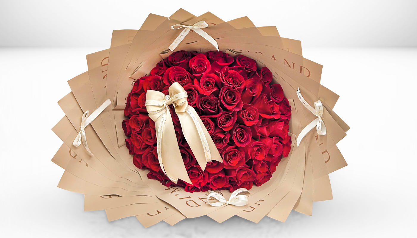 XO Valentine - 50 Red Roses Standard Price 75 Red Roses Deluxe Price 100 Red Roses Premium Price 