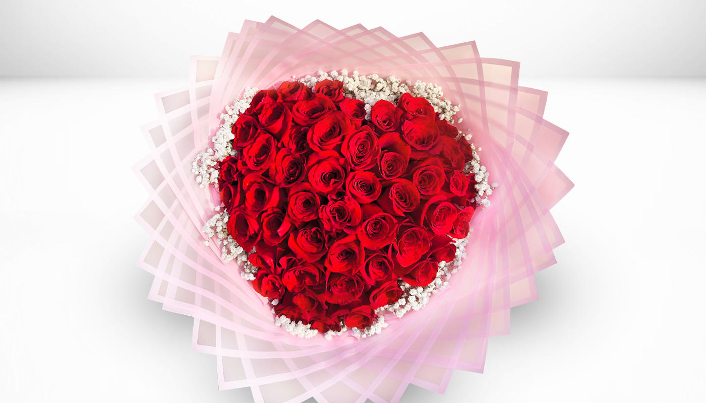 TruAmora Red Roses  - 50 Red Roses 