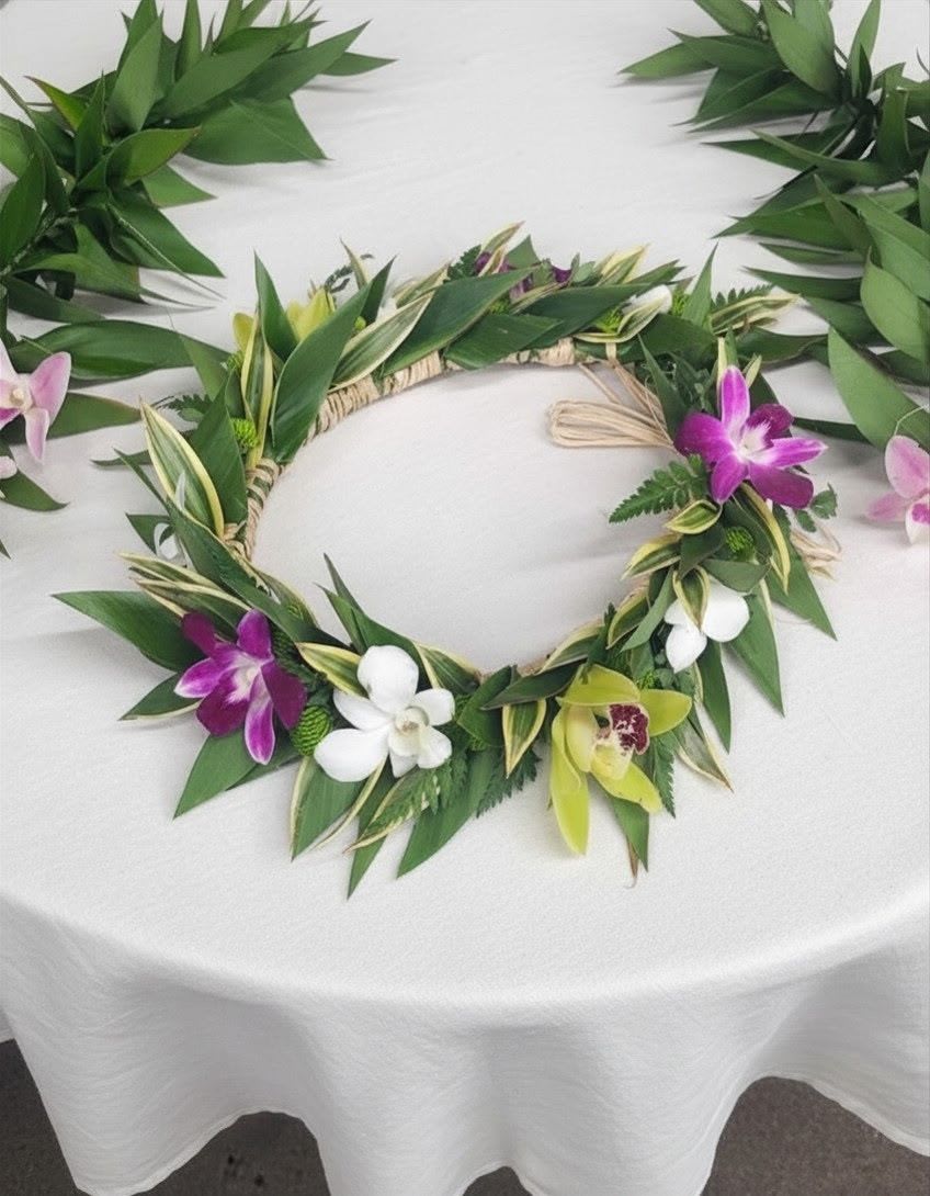 Lei Poo - Make their celebration memorable with a Lei Poo crown. *** PLEASE ORDER A WEEK IN ADVANCE ***