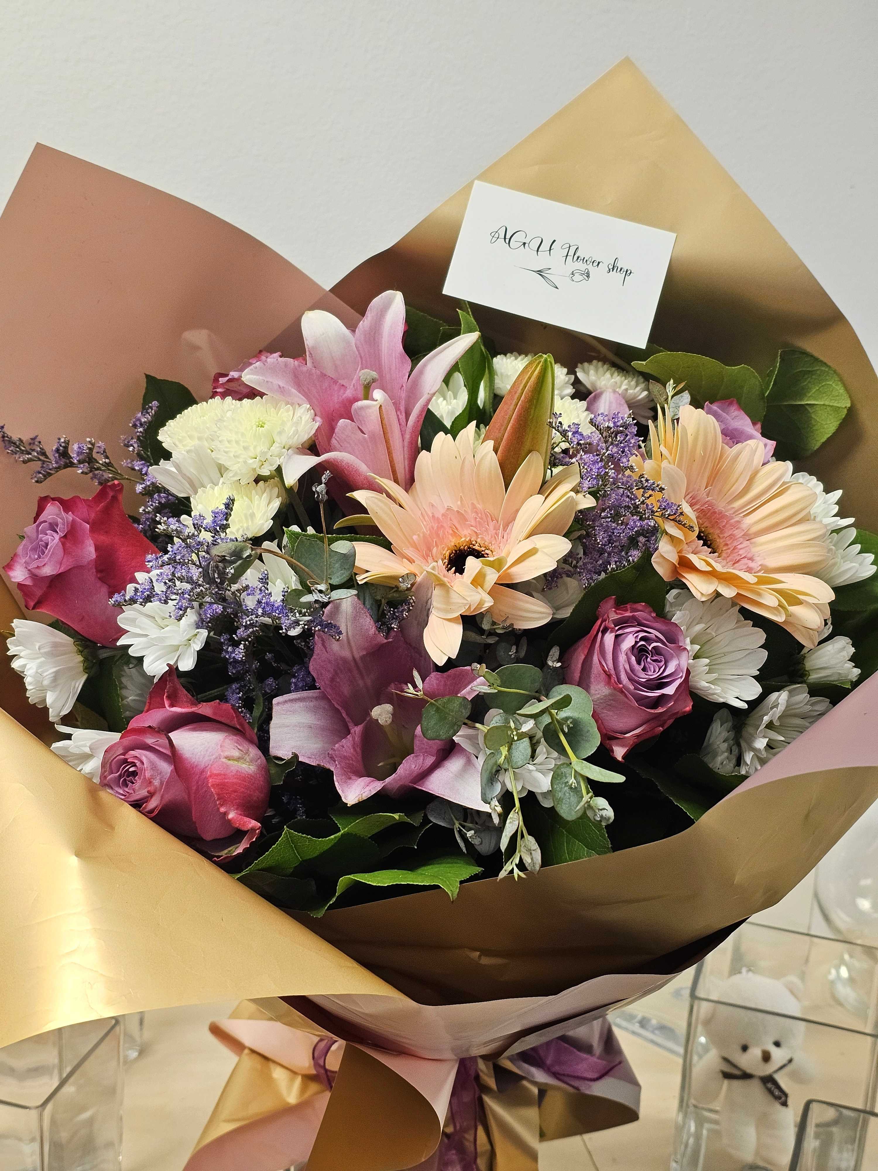 Beautiful Wrap Bouquet - Enchant your loved one with our Beautiful Wrap Bouquet, a vibrant assortment of fresh blooms elegantly wrapped for a stunning and heartfelt presentation.      