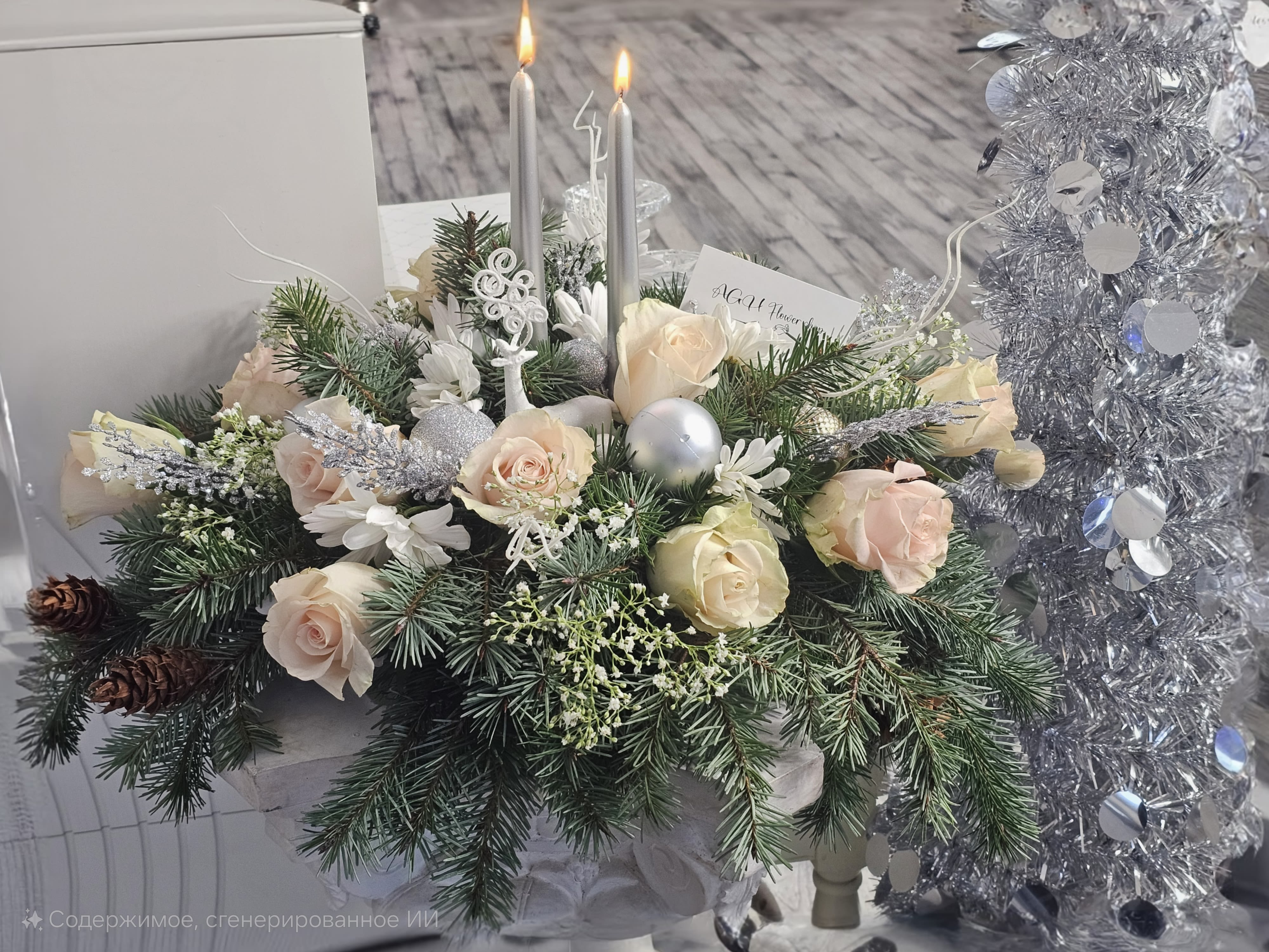 Christmas arrangement - This wonderful Christmas arrangement will decorate your tables