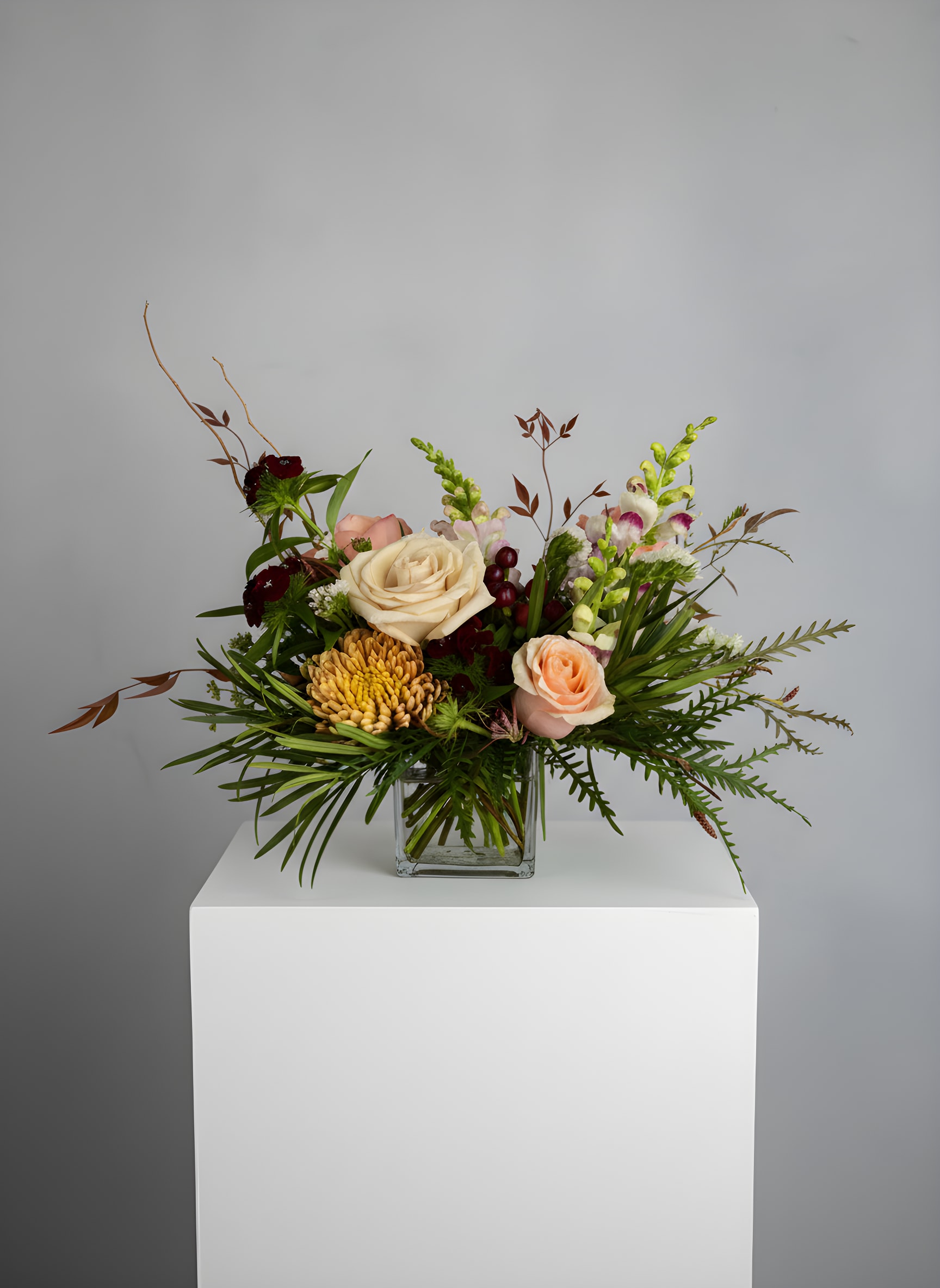 Thank You Note - Because flowers follow the rhythm of the seasons, availability changes often. Your arrangement may vary from the photo, and some varieties may differ. We design with the freshest blooms available, making substitutions when needed—while always preserving the overall mood: fresh, artful, and beautifully composed.  For specific flower or color requests, please contact us before ordering.