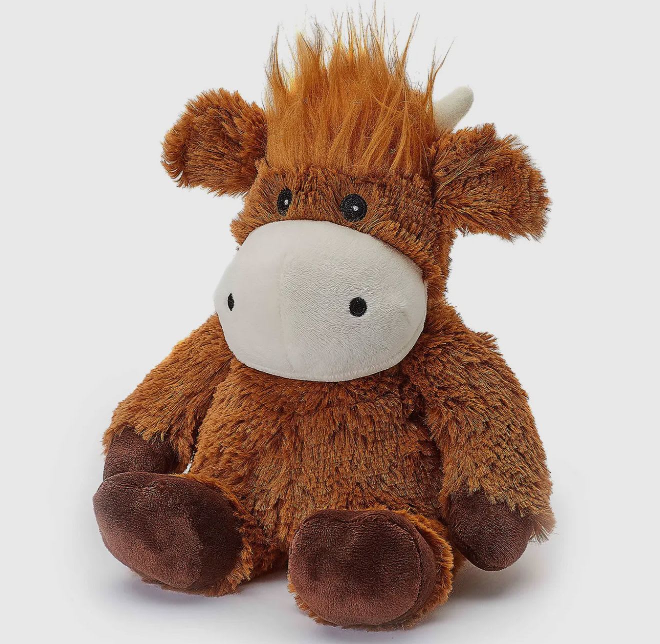 Brown plush horse with a white snout and shaggy mane