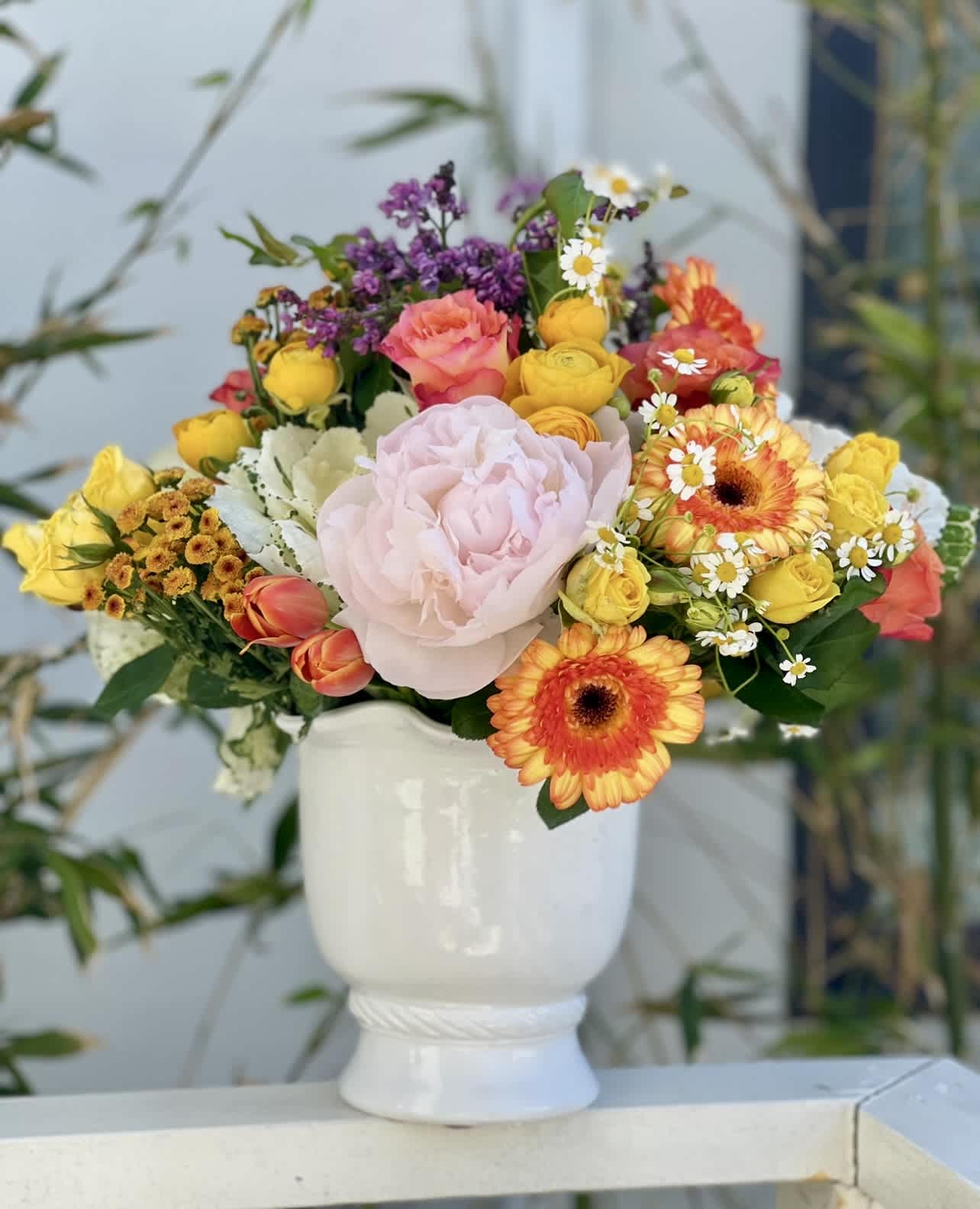 MOTHER NATURE - Inspired by the wild beauty of the outdoors, Mother Nature features a meadow-fresh mix of sunflowers, chamomile, thistle, goldenrod, and airy greens. It’s earthy, organic, and effortlessly elegant.  This one’s for the nature lovers — a top choice for eco-friendly flower delivery in North County San Diego and surrounding areas. Ideal for rustic weddings, outdoor celebrations, or anyone who appreciates wild beauty.