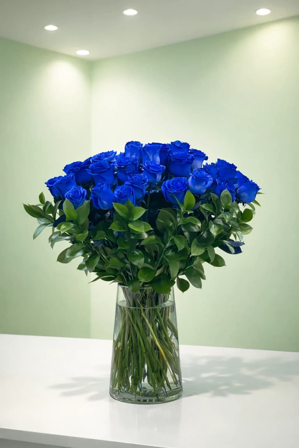 Ocean Serenade  - Like a midnight sky captured in petals, these stunning royal blue roses speak the language of the heart with rare and unforgettable beauty.