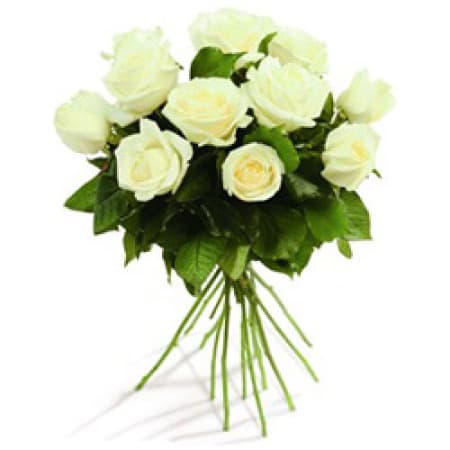 A Classy Bouquet Of White Roses In Brooklyn Ny Eastern Parkway Florist And Fruit Baskets Of New York