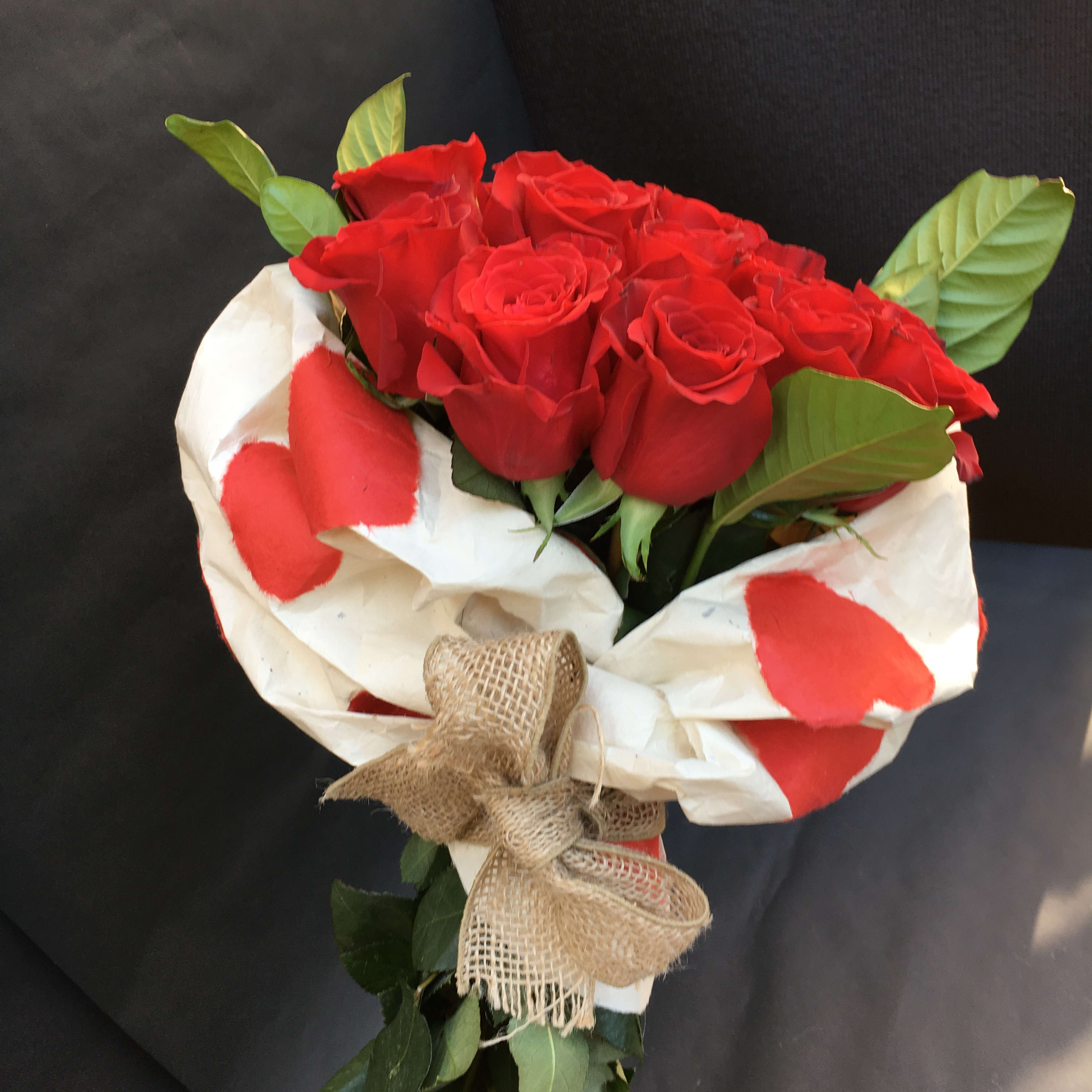 Twenty Sexy Red Ecuadorian Fresh Roses Bouquet By Villasgardens