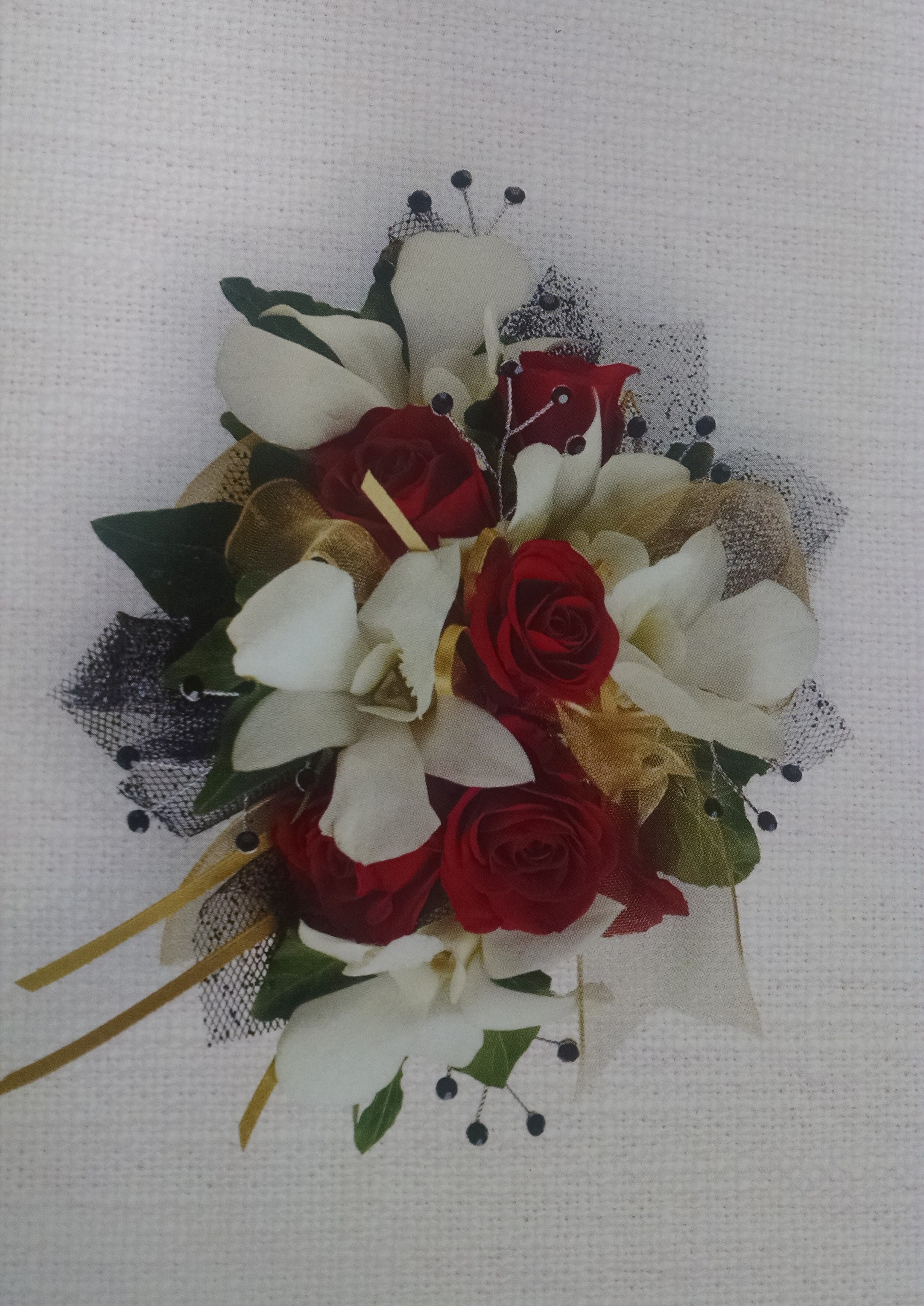 Red Rose And Orchid Wrist Corsage And Boutiner In Wamego Ks The Flower Mill