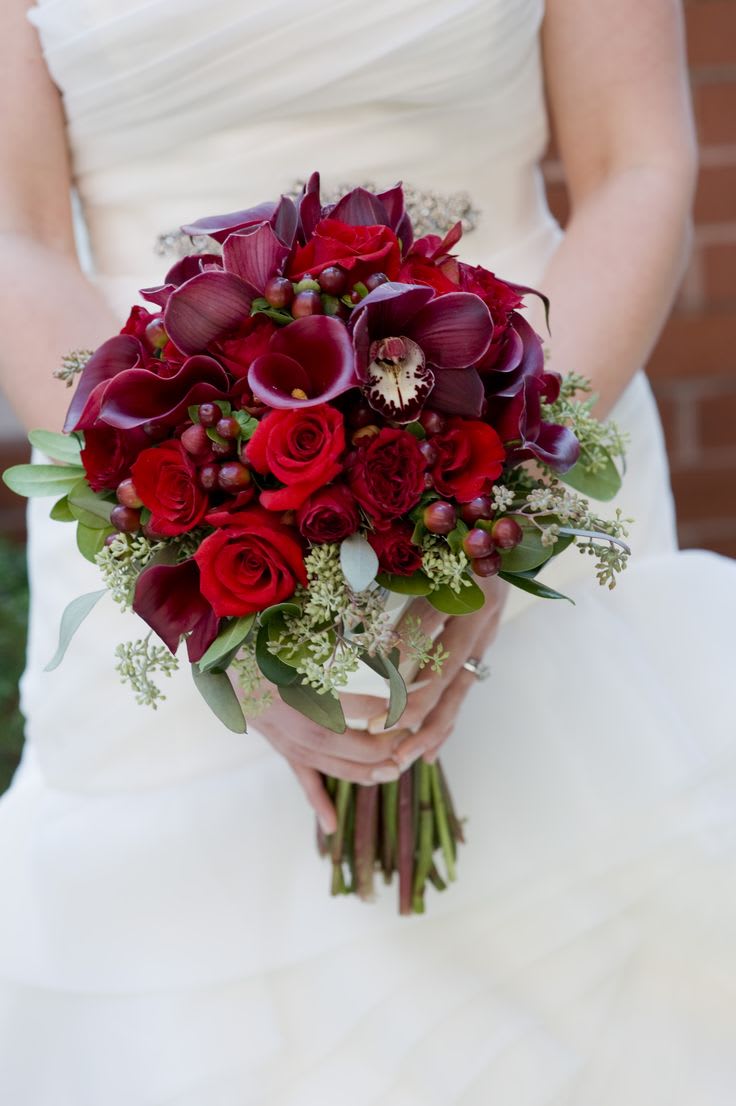 Burgundy Bridal Bouquet In Camarillo Ca Ponderosa Flower Shoppe