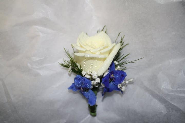 White Rose Boutonniere in Cherry Hill, NJ | Flower Boutique