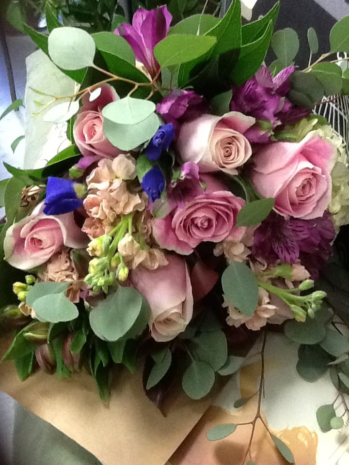 Wrapped mixed bouquet in Anaheim Hills, CA Heaven Sent Design Floral