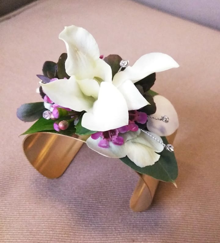 Designer Wrist Corsage Pink And White In Grayson Ga Bloom With Jenna