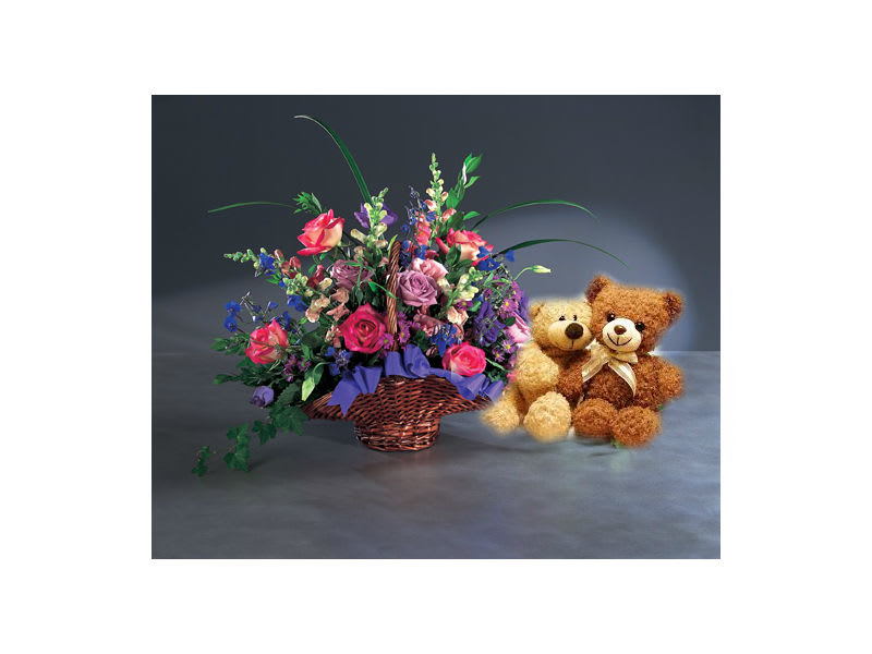 teddy bear basket