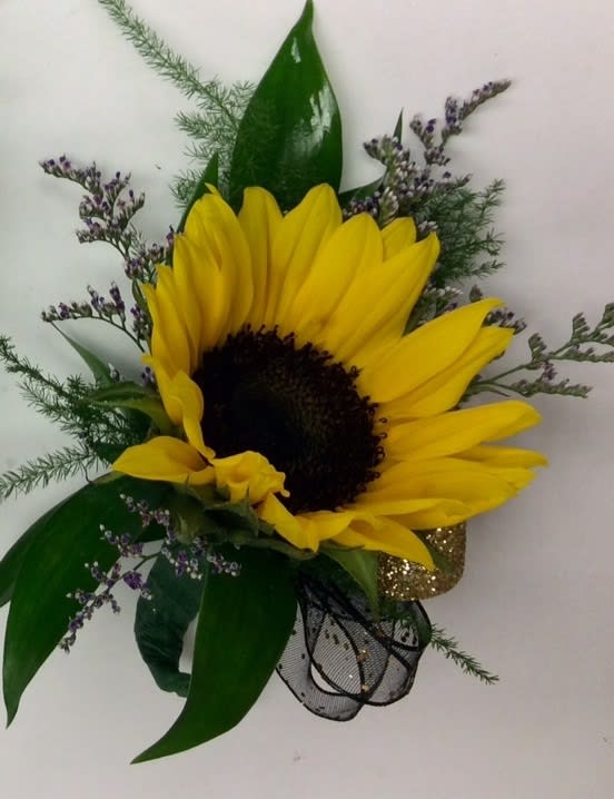 sunflower corsage