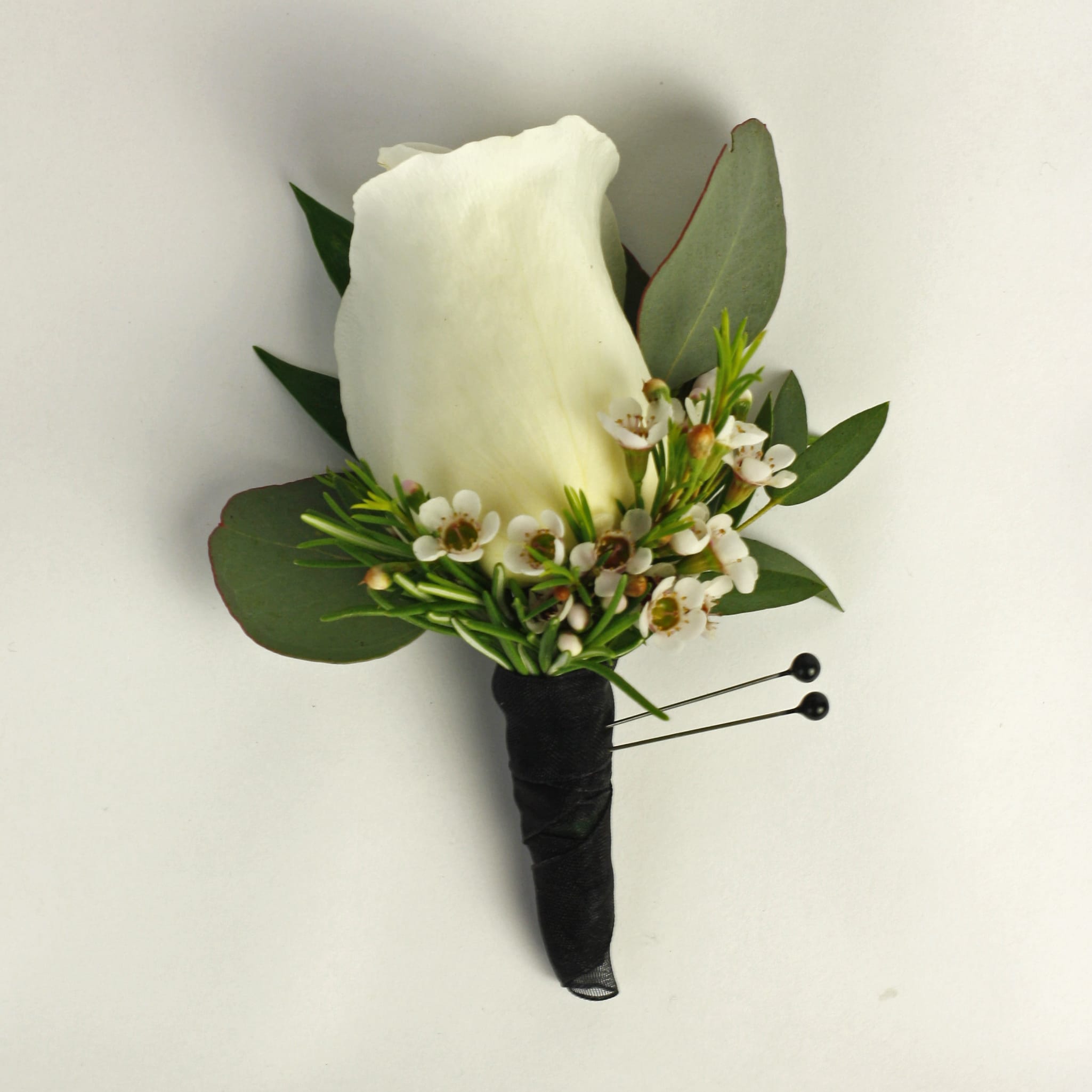 White Rose Boutonniere in Merion Station, PA Long Stems