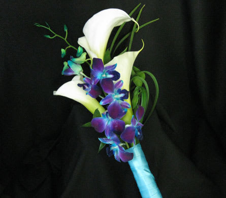 Amy Blue Orchid And White Callas Boutonniere In Burtonsville Md Amanda S Arrangements