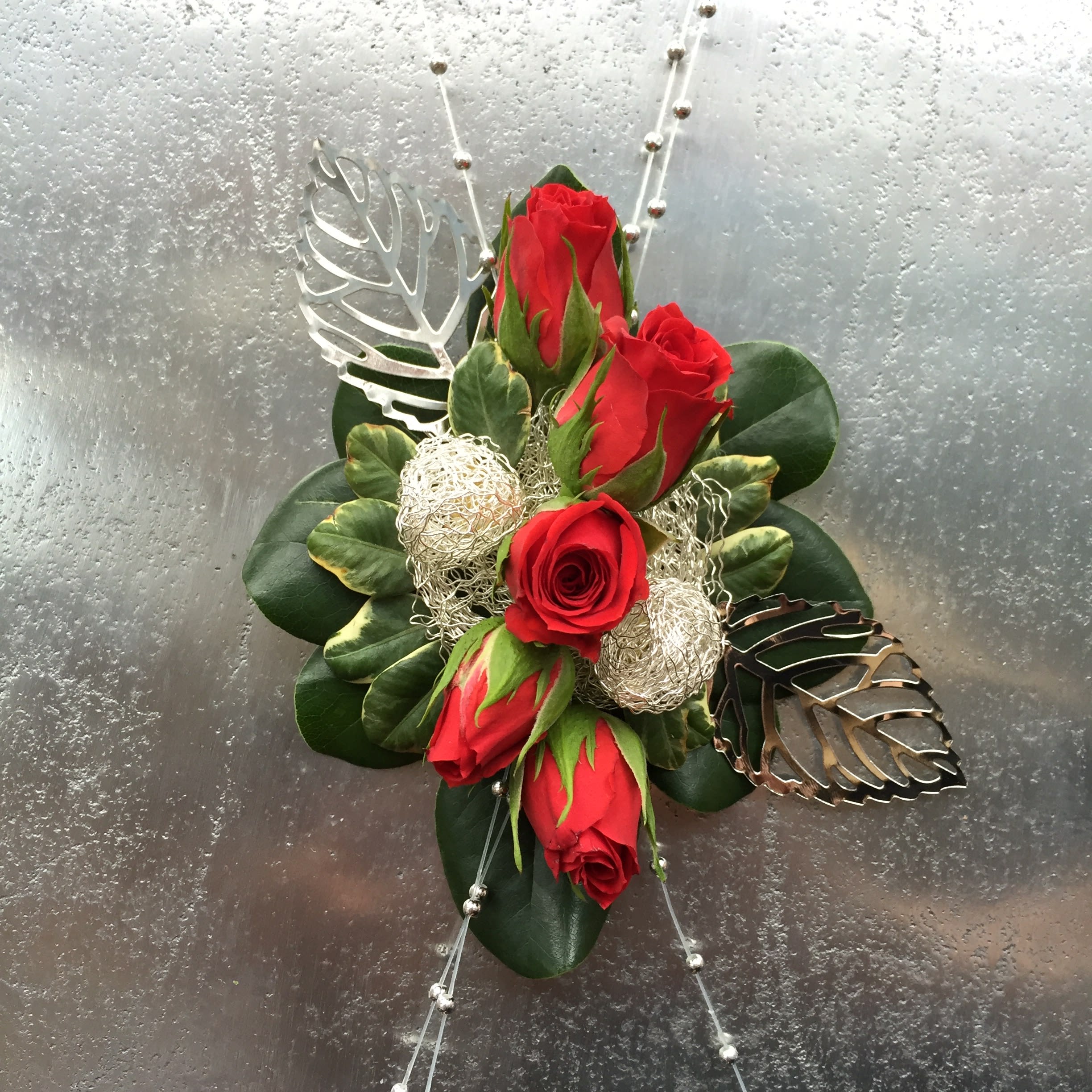 red corsage