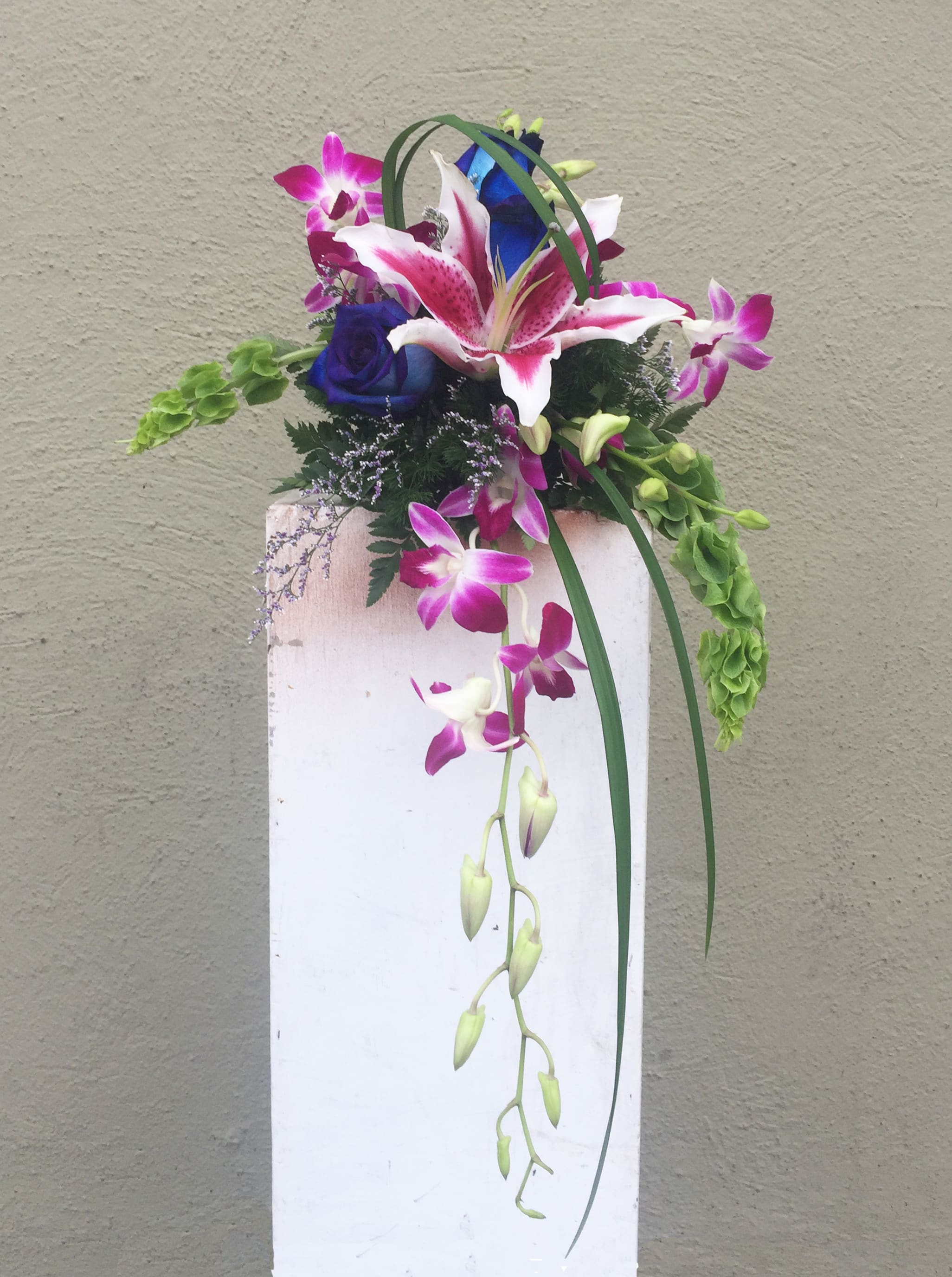 Blue Rose Orchid Bouquet In San Jose Ca Valley Florist