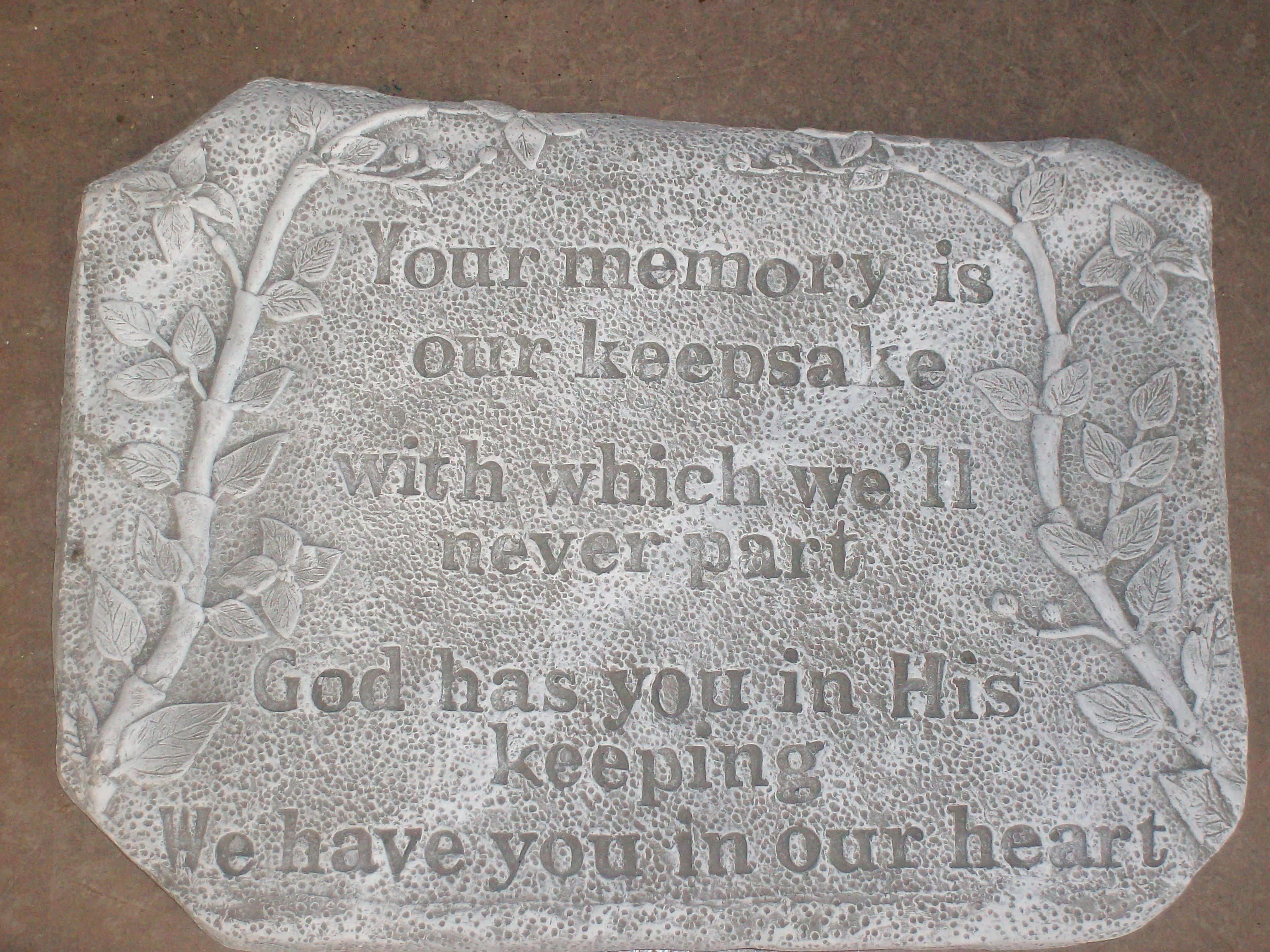 Concrete Sympathy Stepping Stone in Troy, OH Your Personal Florist