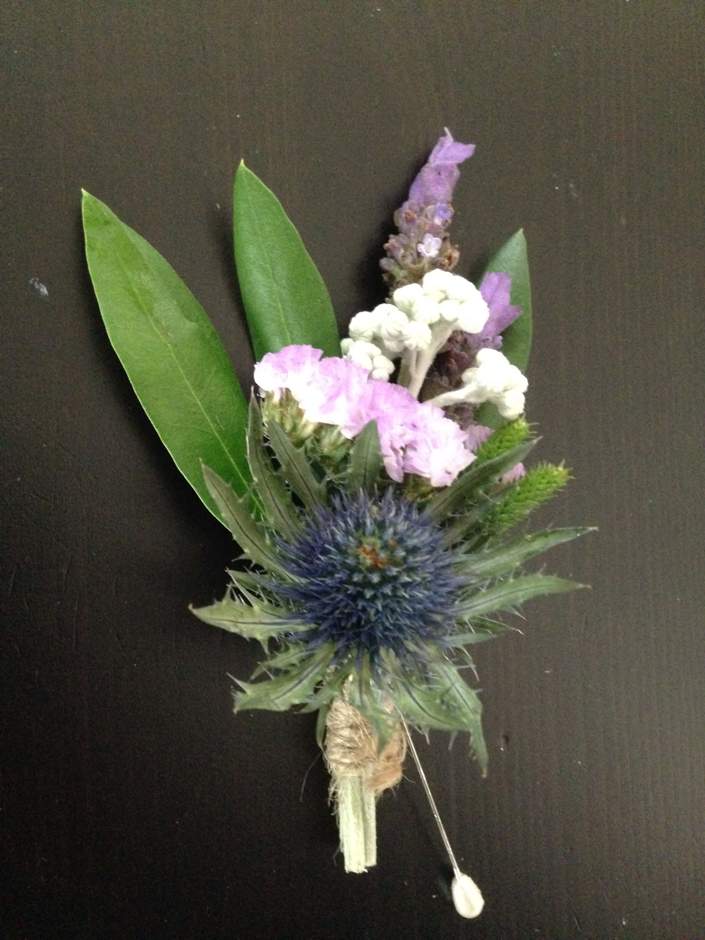 Boutoniere For Lavender And Peach Bouquet In Huntington Beach Ca W L Designs