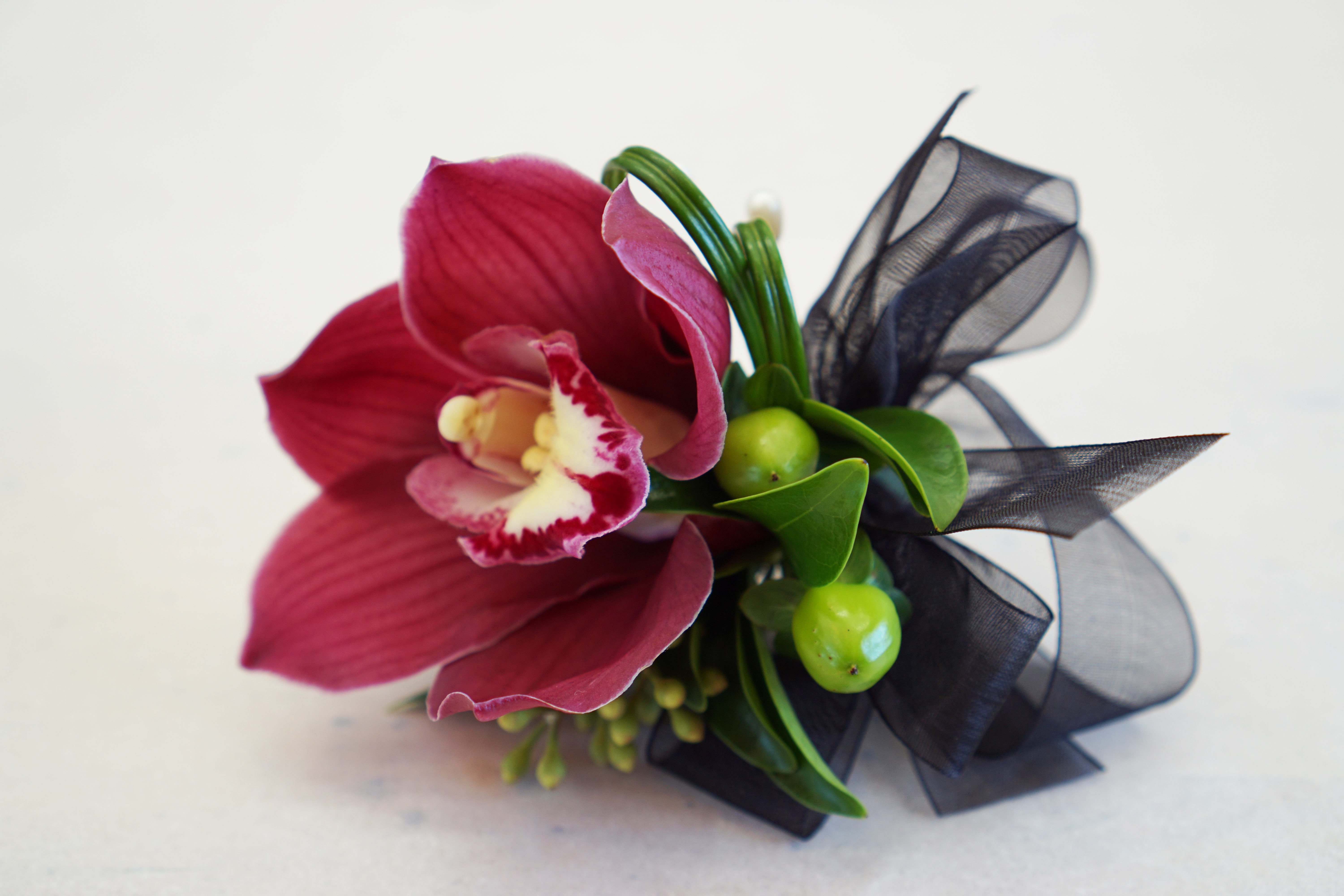 Burgundy Orchid Boutonniere In Tustin Ca Growers Direct Flowers