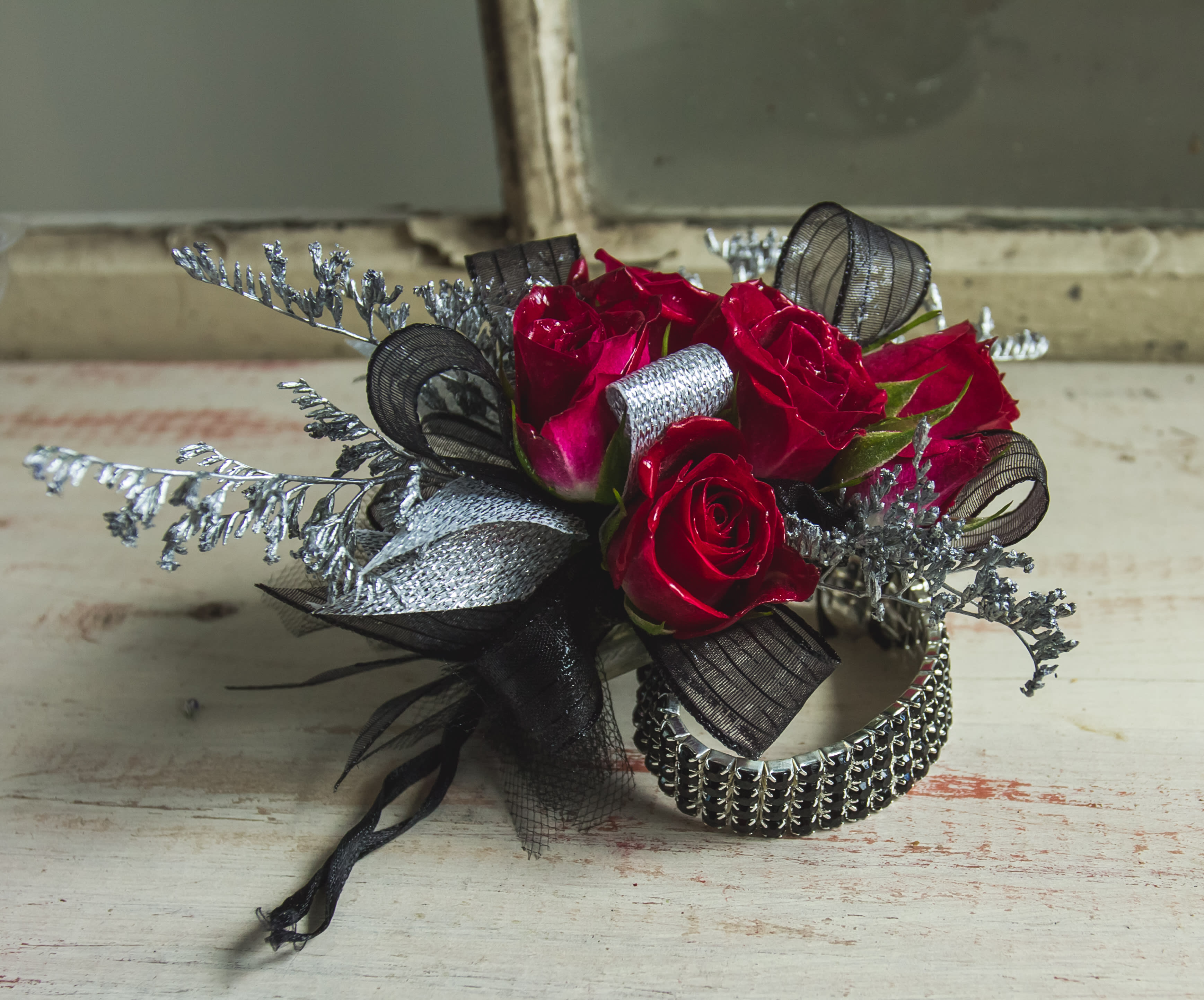red corsage