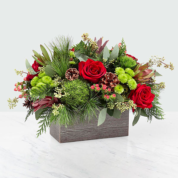 The FTD Christmas Cabin Bouquet in Charlottesville, VA Agape Florist