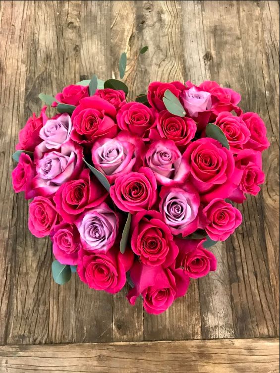 Fresh Rose Heart Box In Glendora Ca Glendora Florist