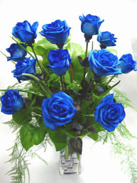 Gorgeous Sprayed Dyed Tinted Blue Roses In Brooklyn Ny Flowers By Emil