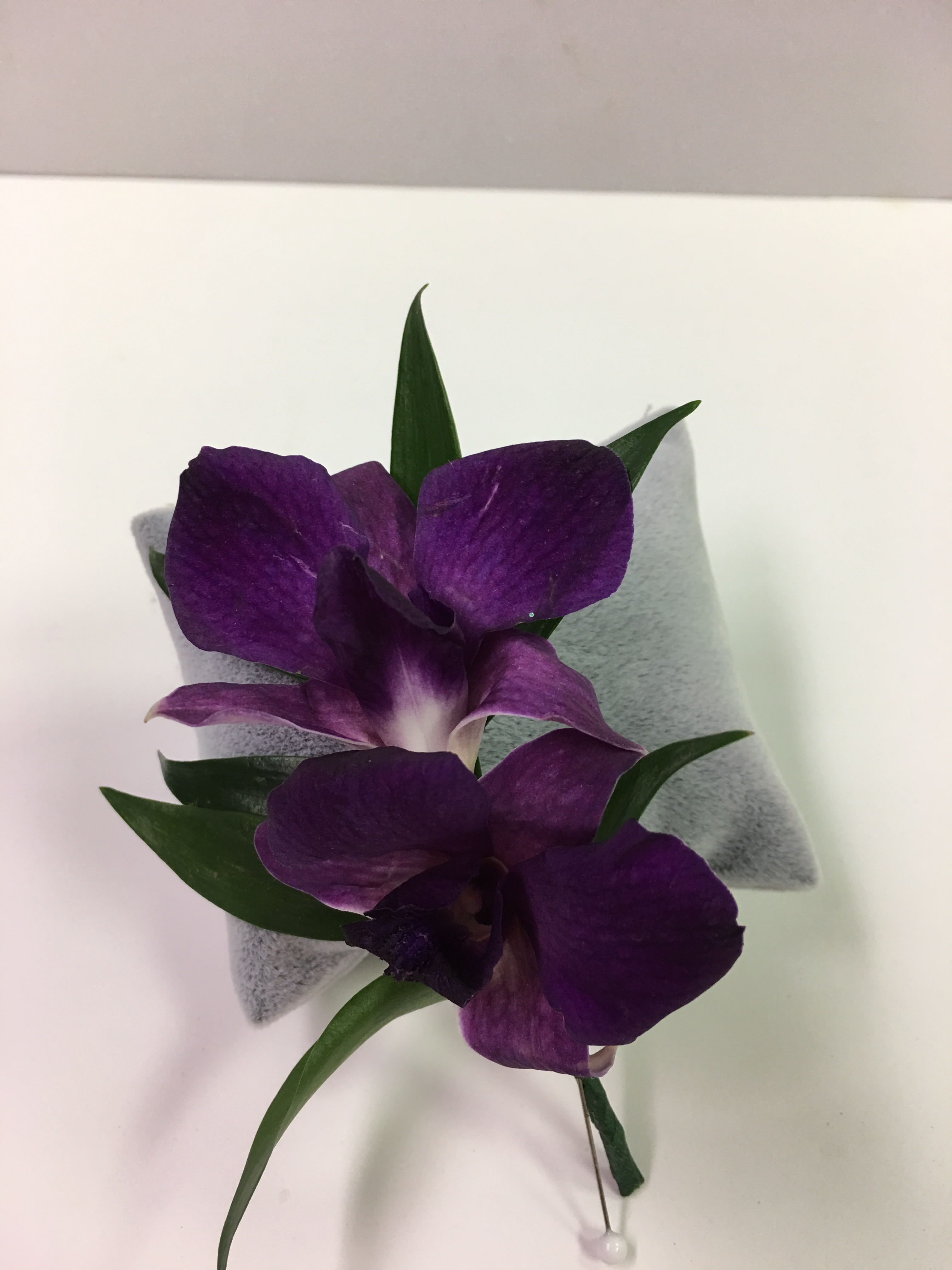 B18 Purple Orchid Boutonniere In Bensalem Pa Flower Girl Florist