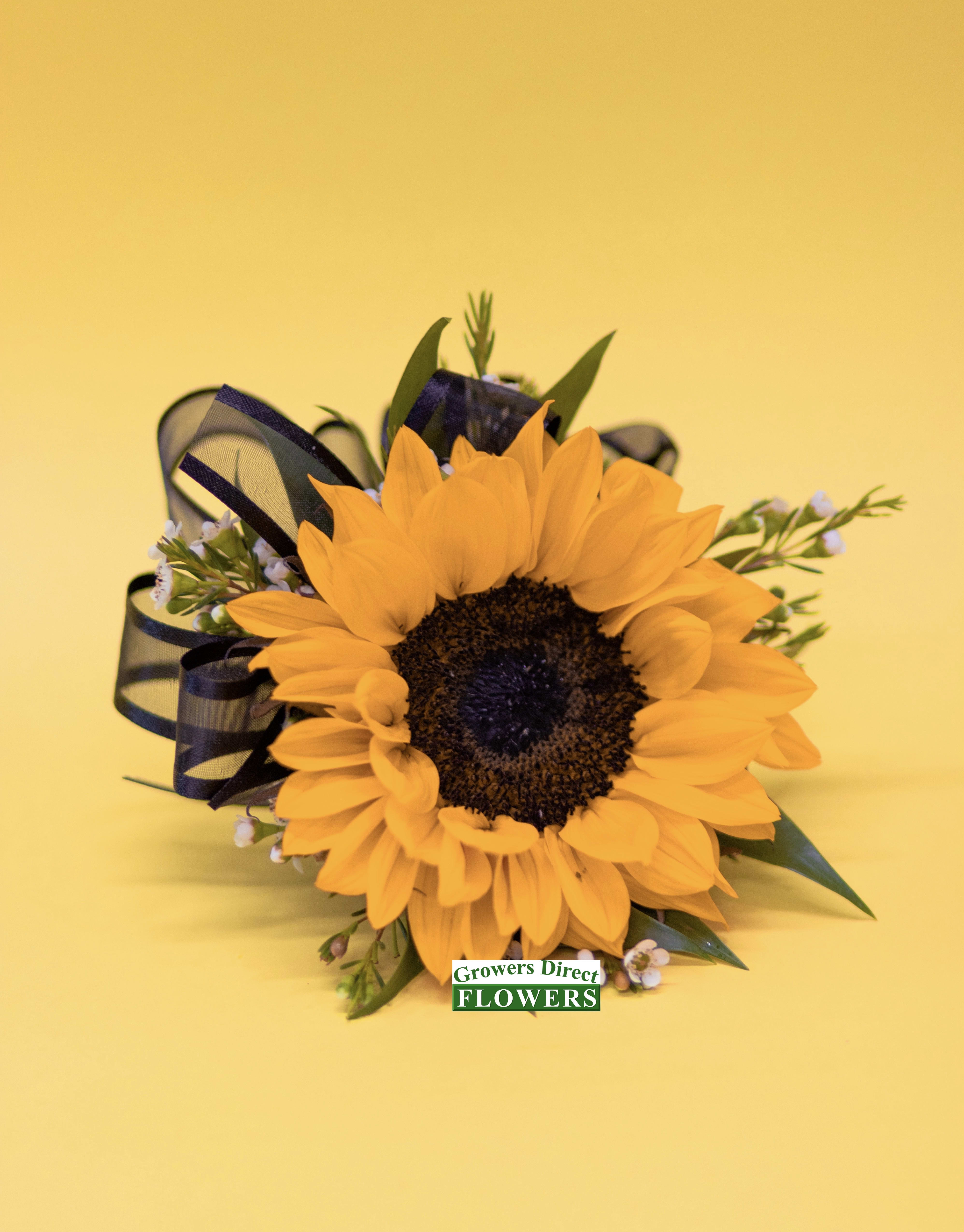 sunflower corsage