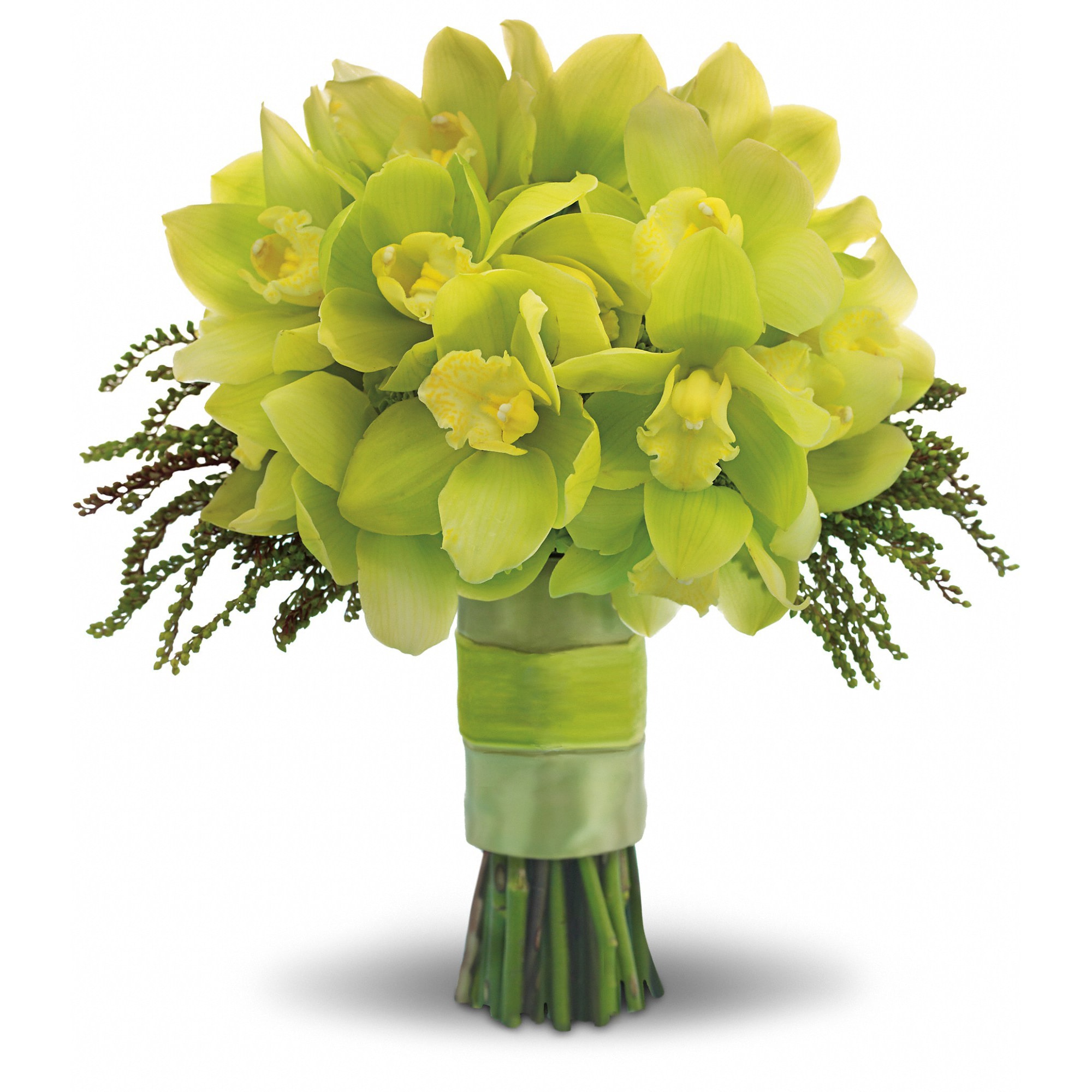 Green Orchid Bouquet In Los Angeles Ca Bijou Floral