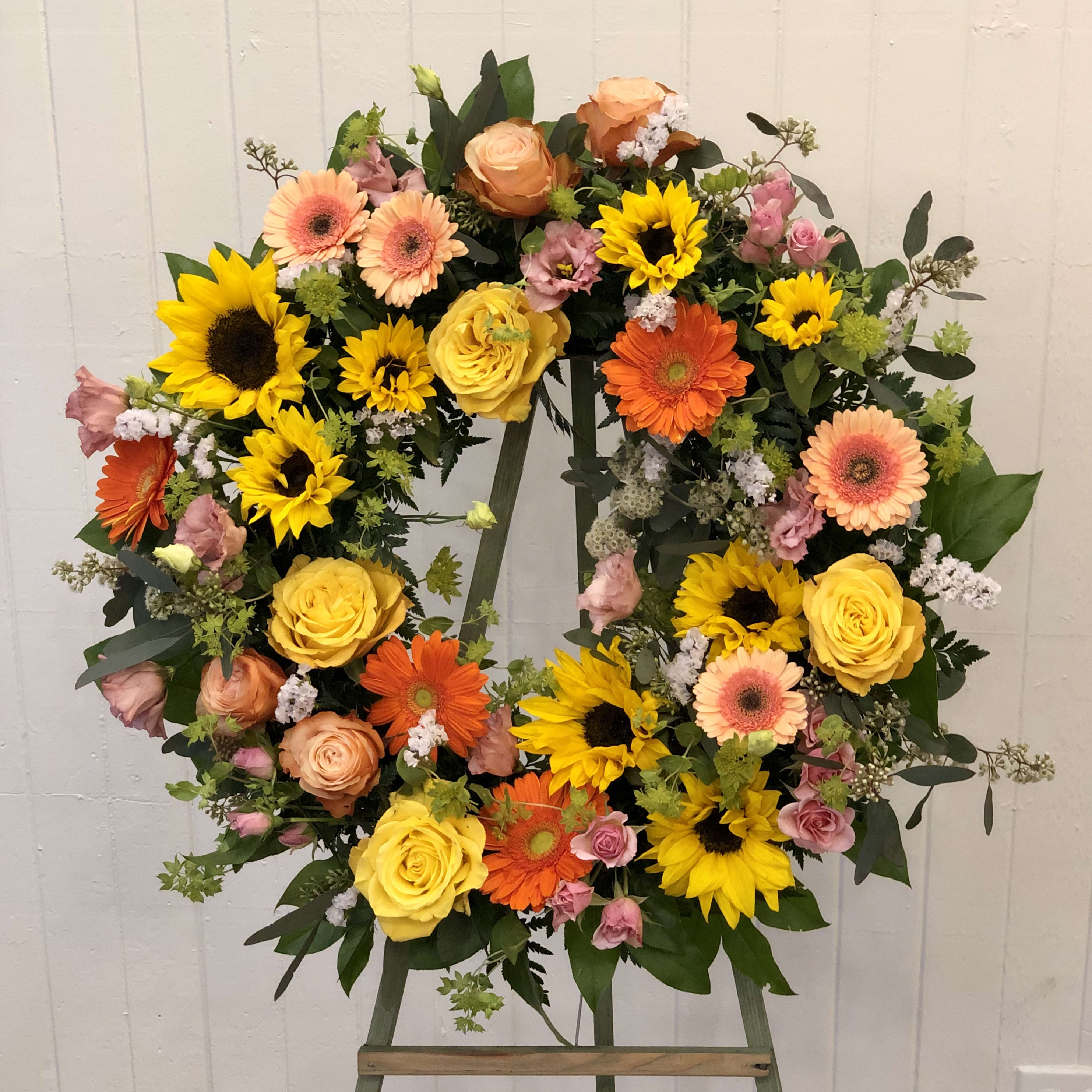 Sunflower Wreath By San Francisco Floral Company