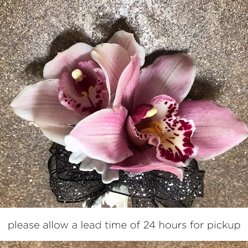 Blush Cymbidium Orchid Wrist Corsage In Pasadena Ca Jacob Maarse Florists