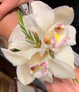 White And Pink Orchid Corsage In Scottsdale Az Le Bouquet Florist Boutique