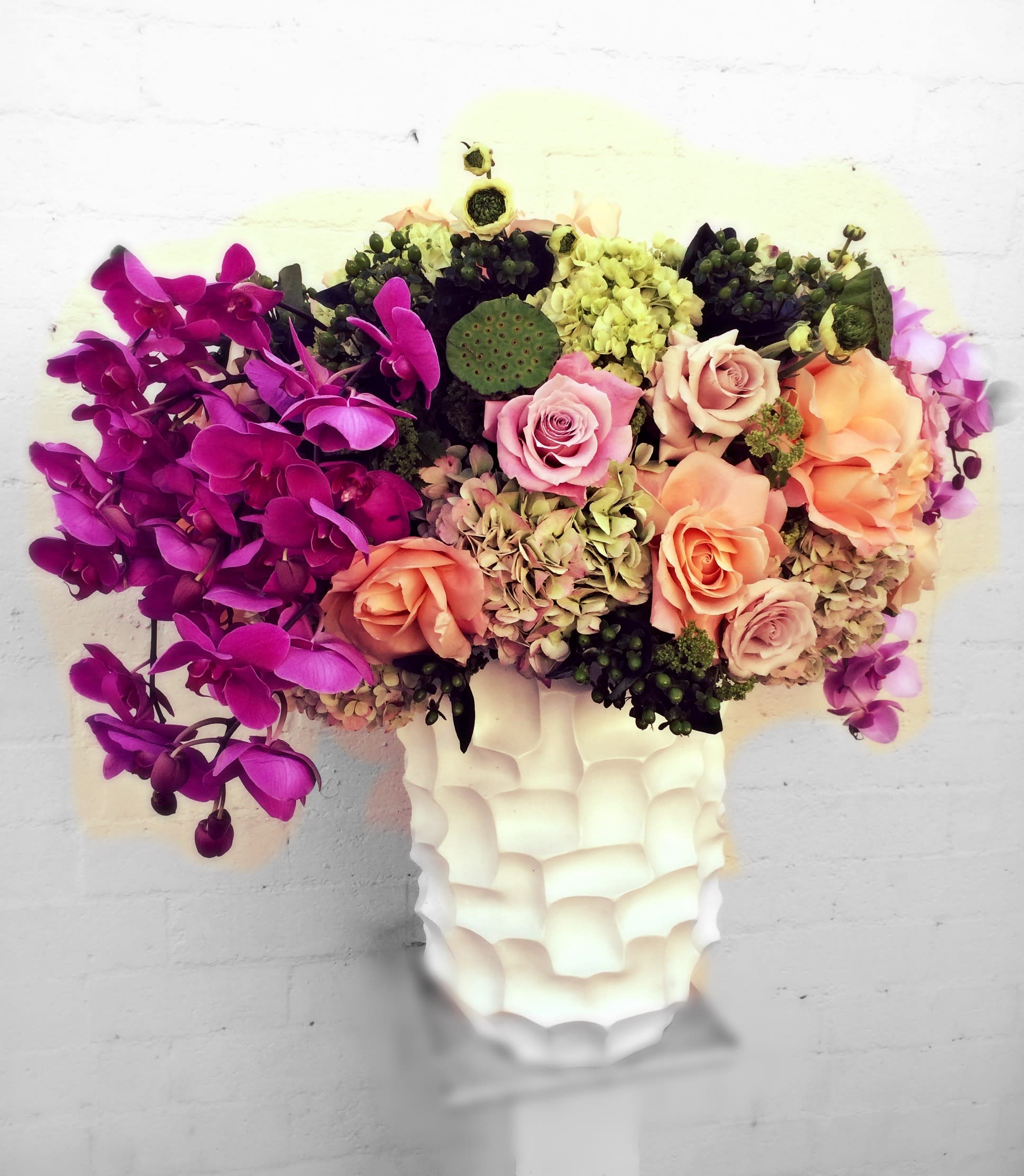 Elegant White Tall Vase In Arcadia Ca Del Sol Flowers