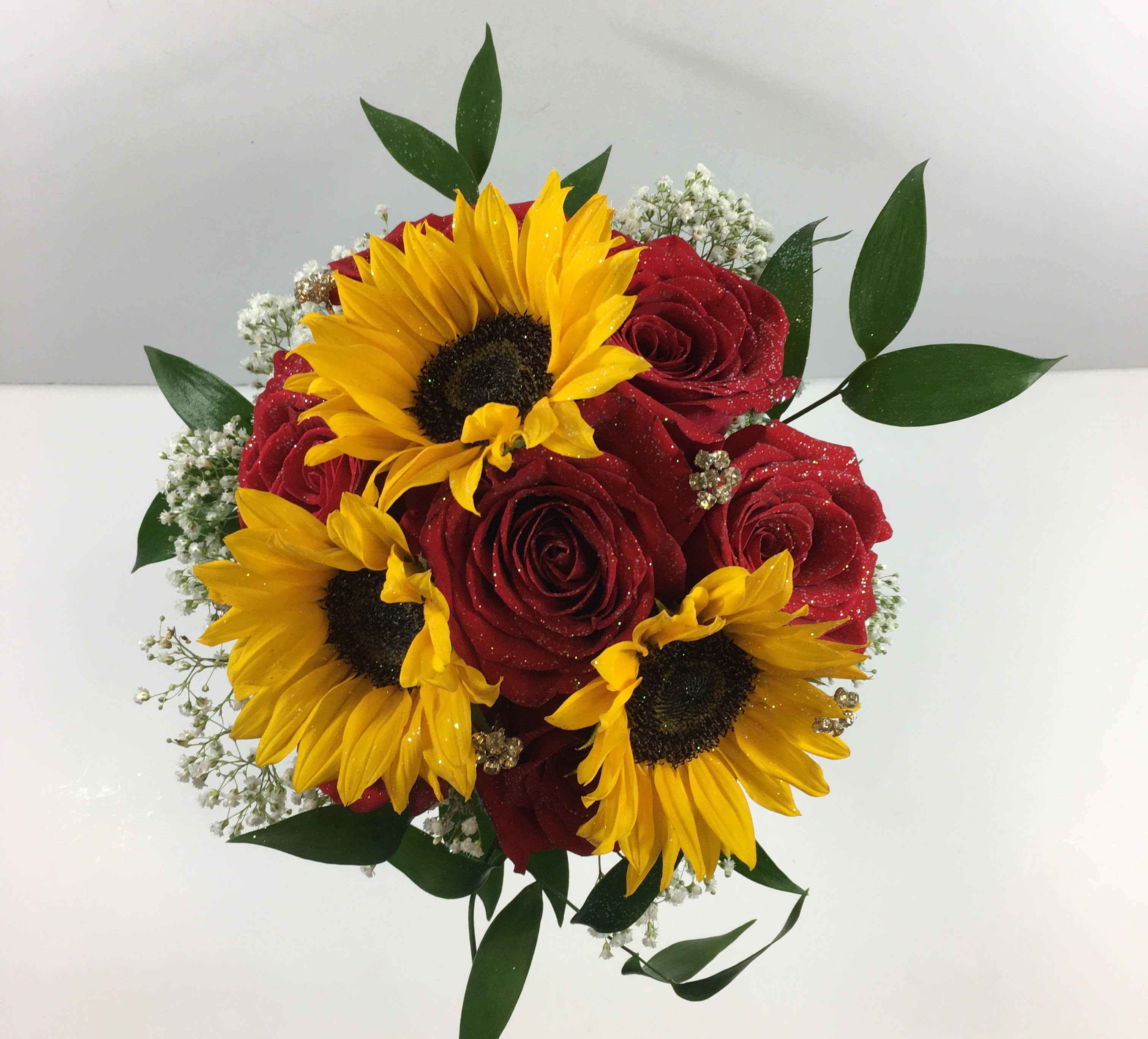 C46 Rose And Sunflower Clutch In Bensalem Pa Flower Girl Florist
