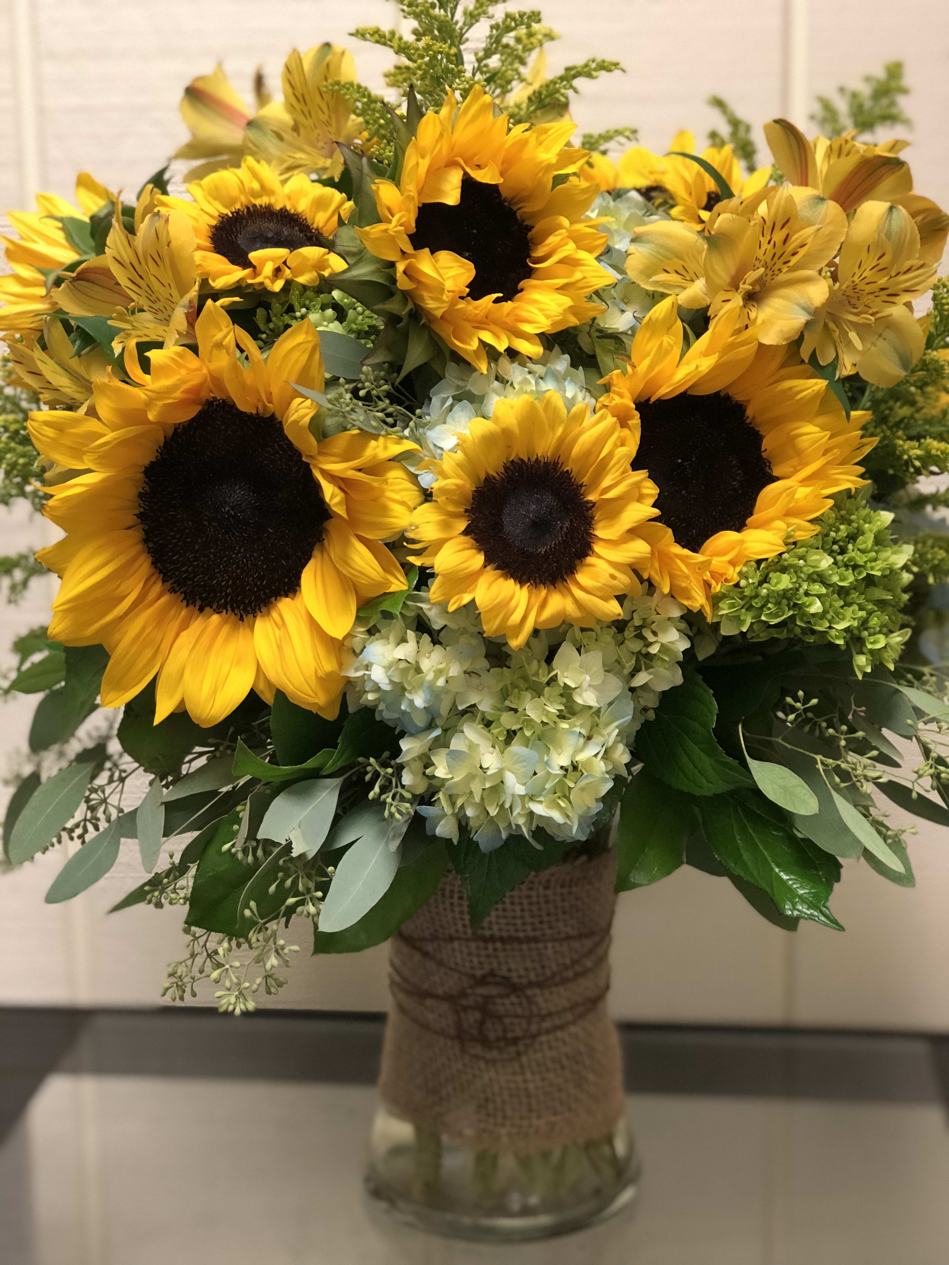 Sizzling Sunflowers By Blossoms At Dailey S Flower Shop