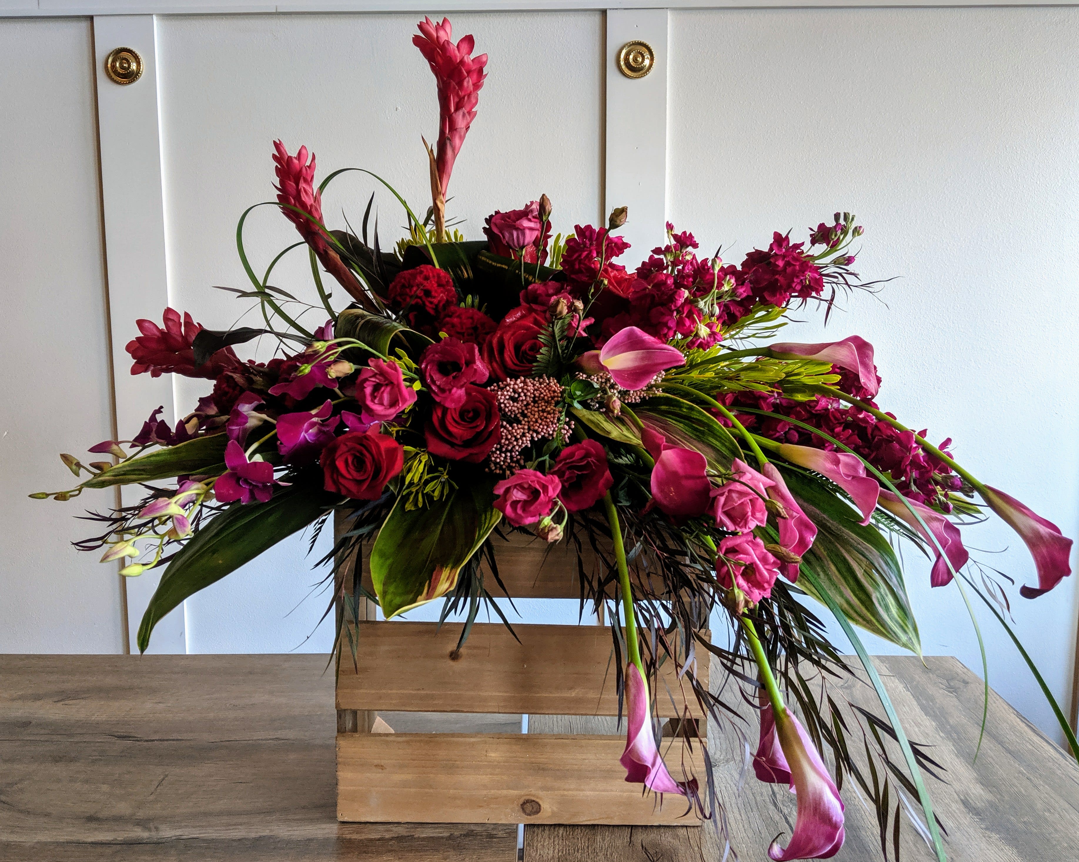 Fuschia Forever Casket Spray In Algona Ia Bloom Floral