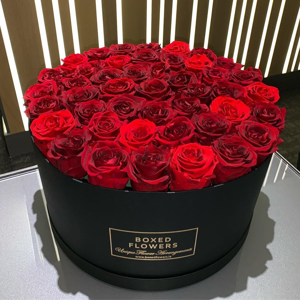 45 preserved rose box in Glendale, CA Boxed Flowers and Sweets