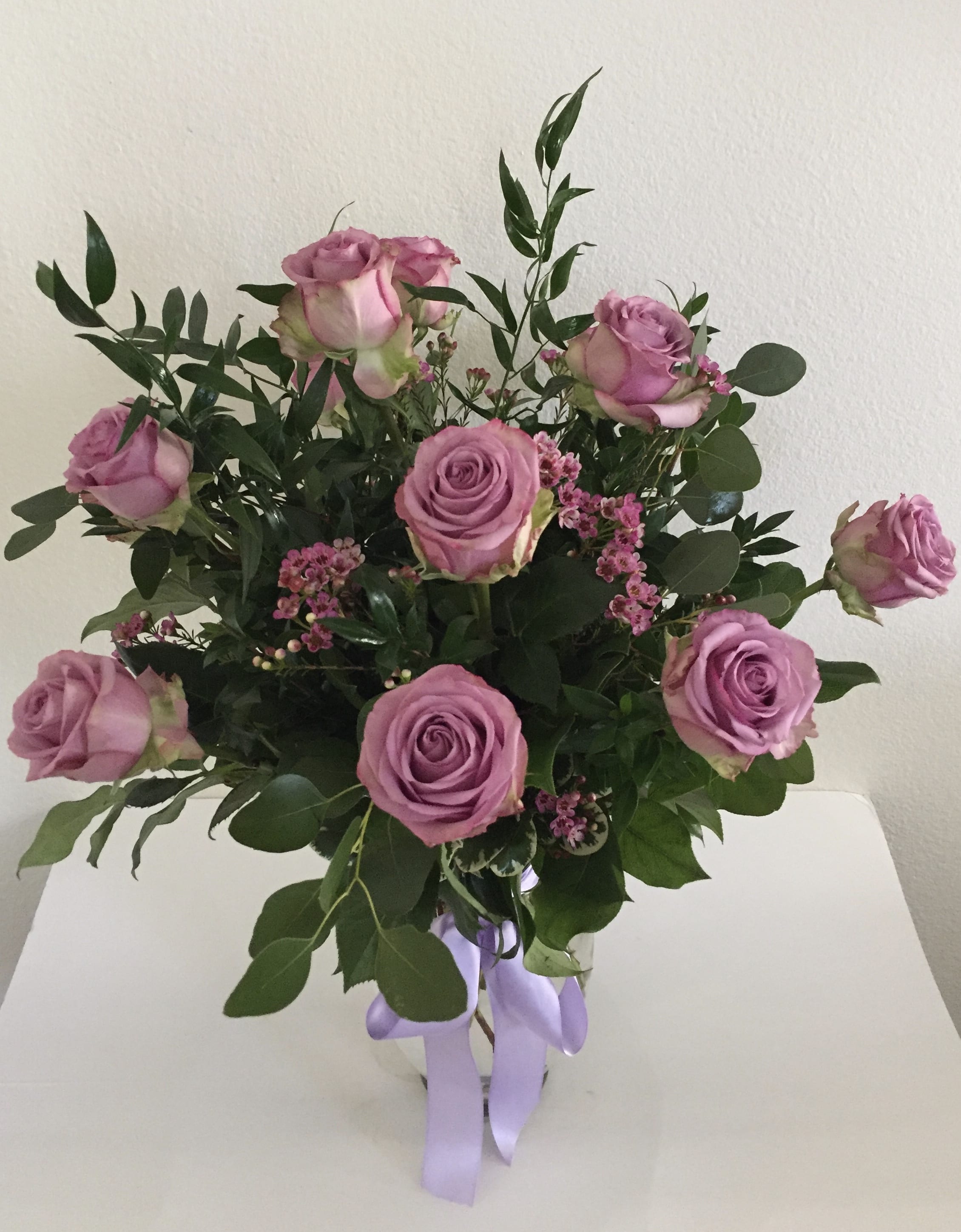 Dozen Lavender Roses By Elegant Flower Studio