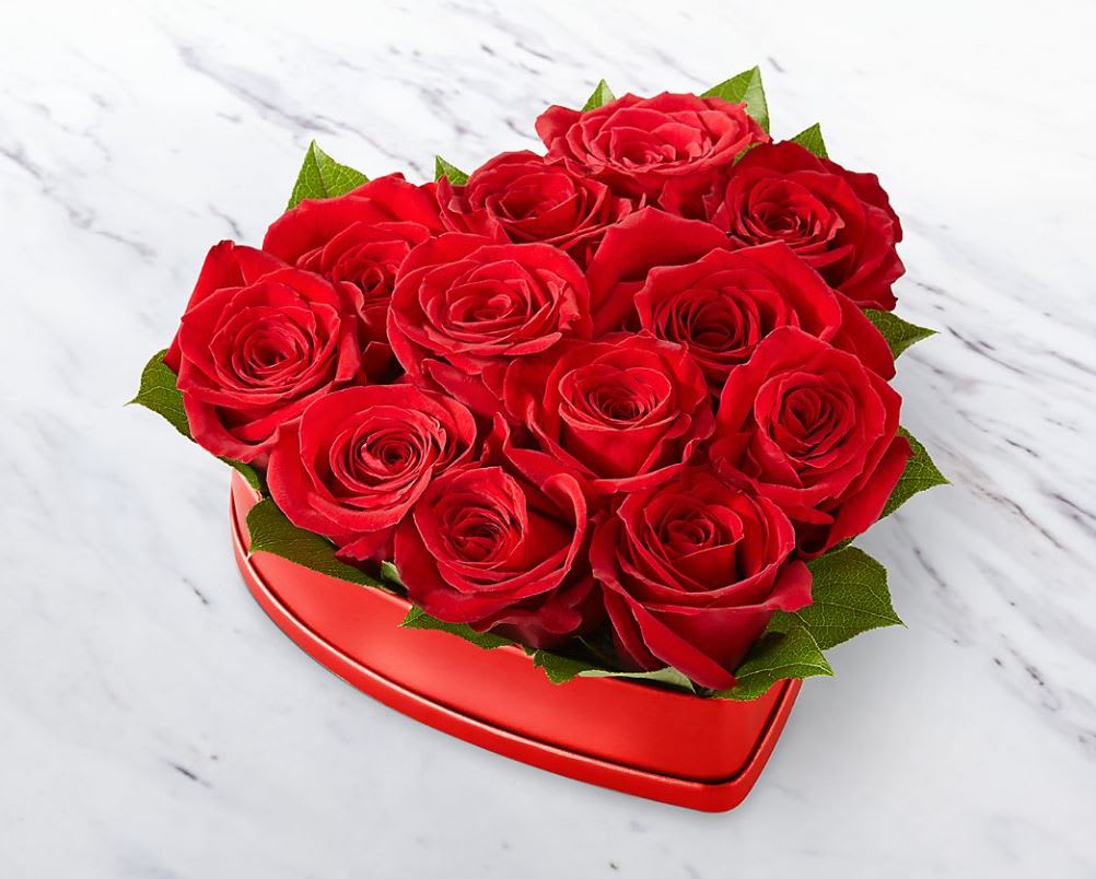 Lovely Red Rose Heart Box In Austin Tx A Flower Junction