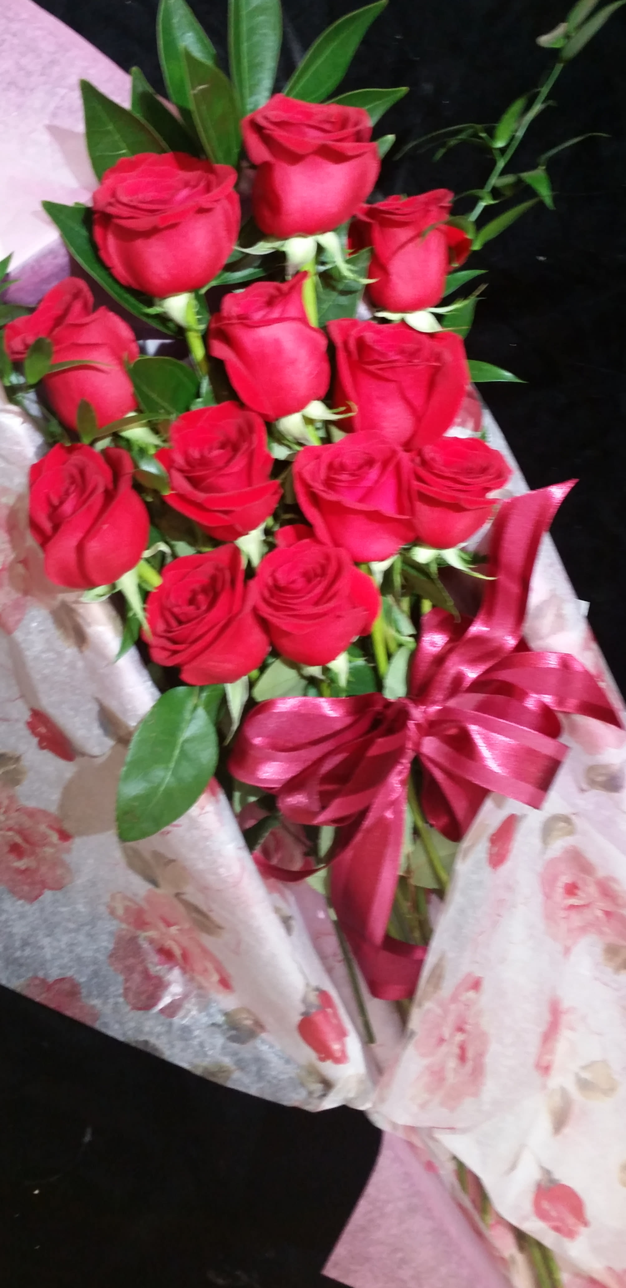 Boxed And Gift Wrapped Long Stem Dozen Roses In Newton Ma The Crimson Petal Inc