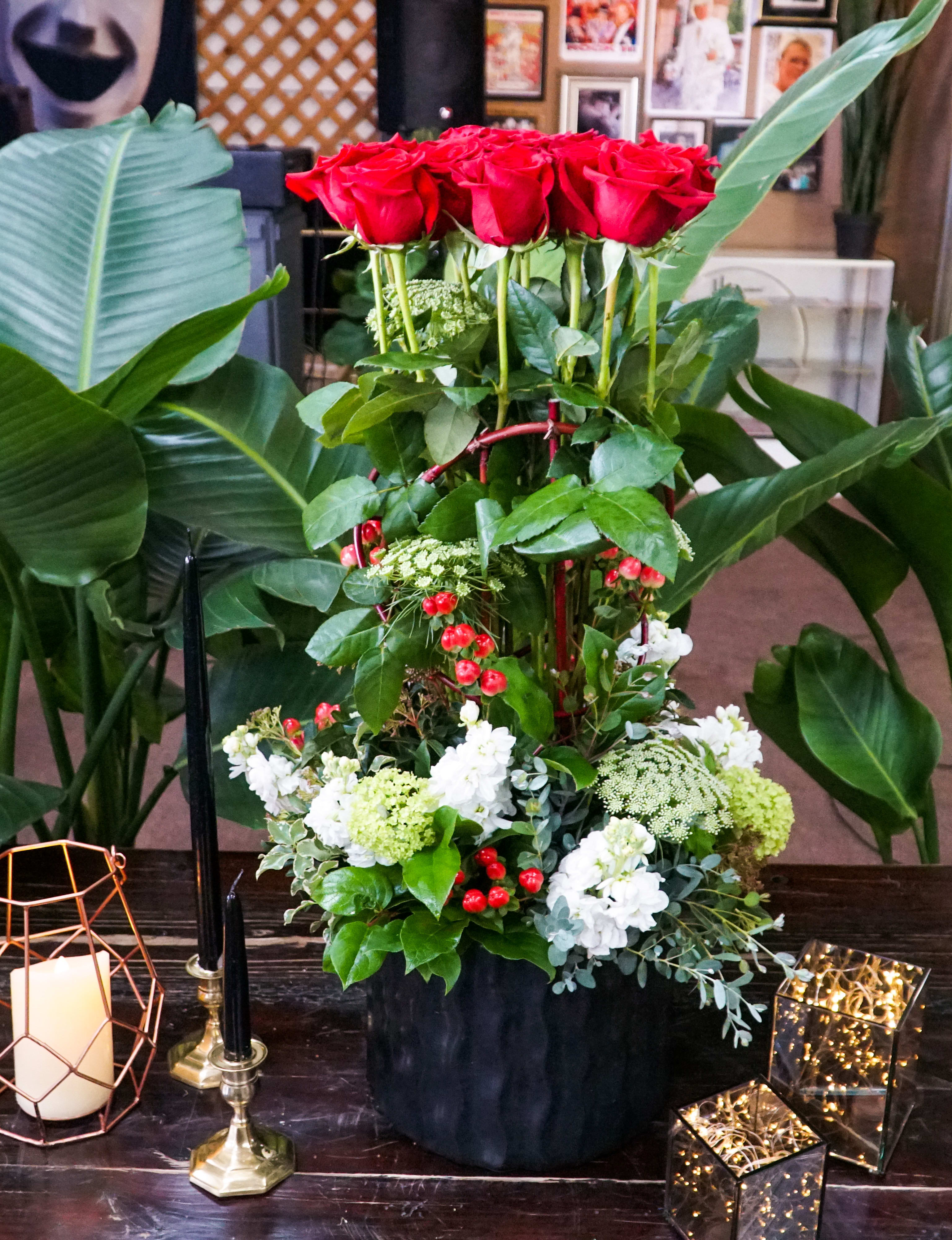 Rose Hedge By English Garden Florist Las Vegas