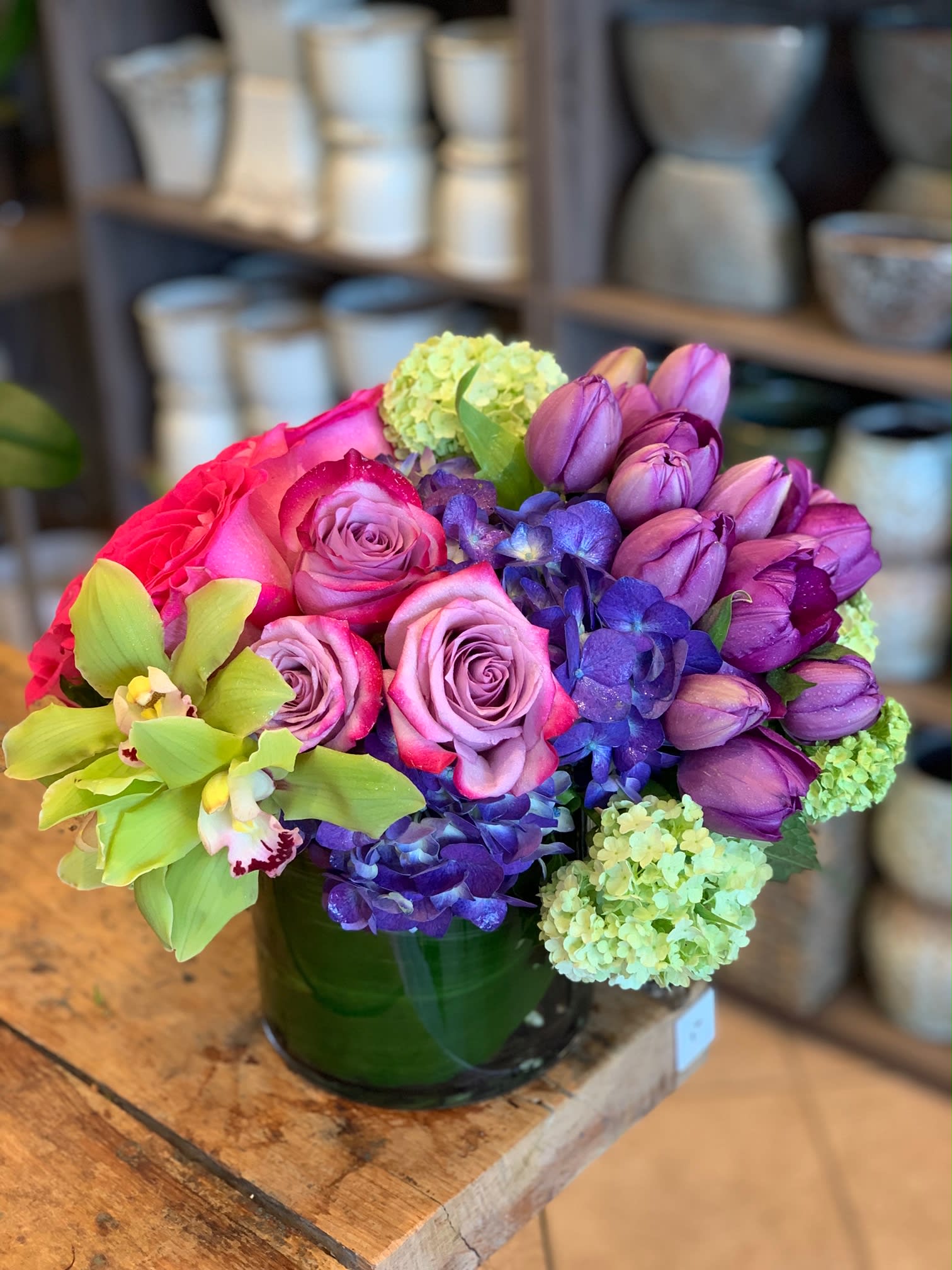English Garden With Orchids In Rancho Santa Margarita Ca Willow Garden Floral Design And Gift Boutique Llc