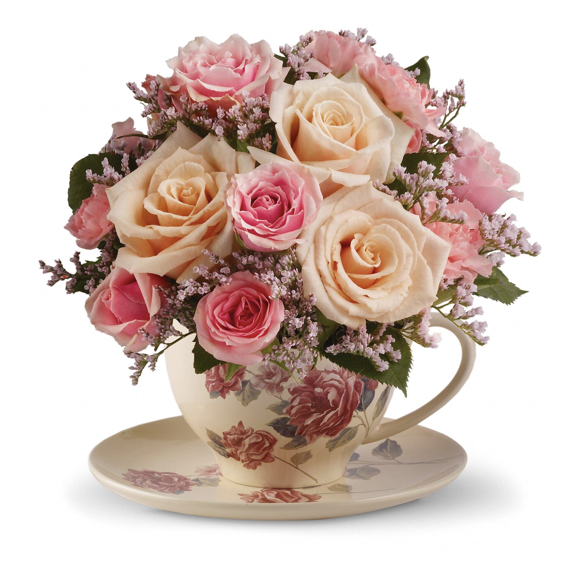 Teleflora's Victorian Teacup Bouquet in Winchester, KY | Haggard's Flower House