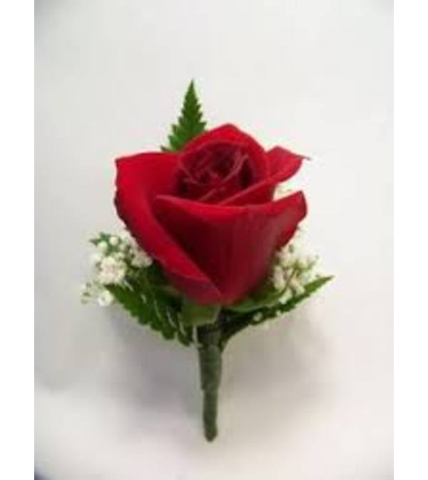 Single Red Rose Boutonniere Pick Up Only In La Habra Ca Louis Gardens Florist