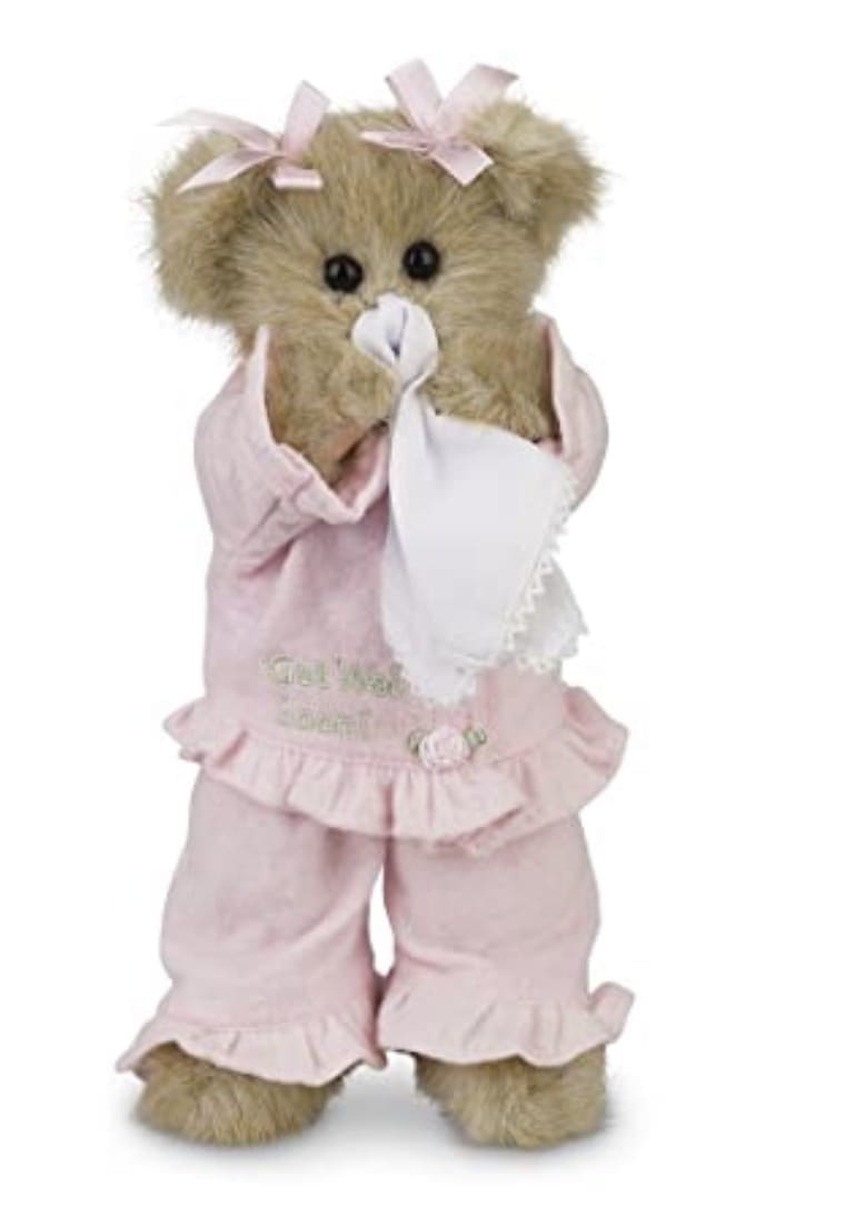 get well soon with teddy bear
